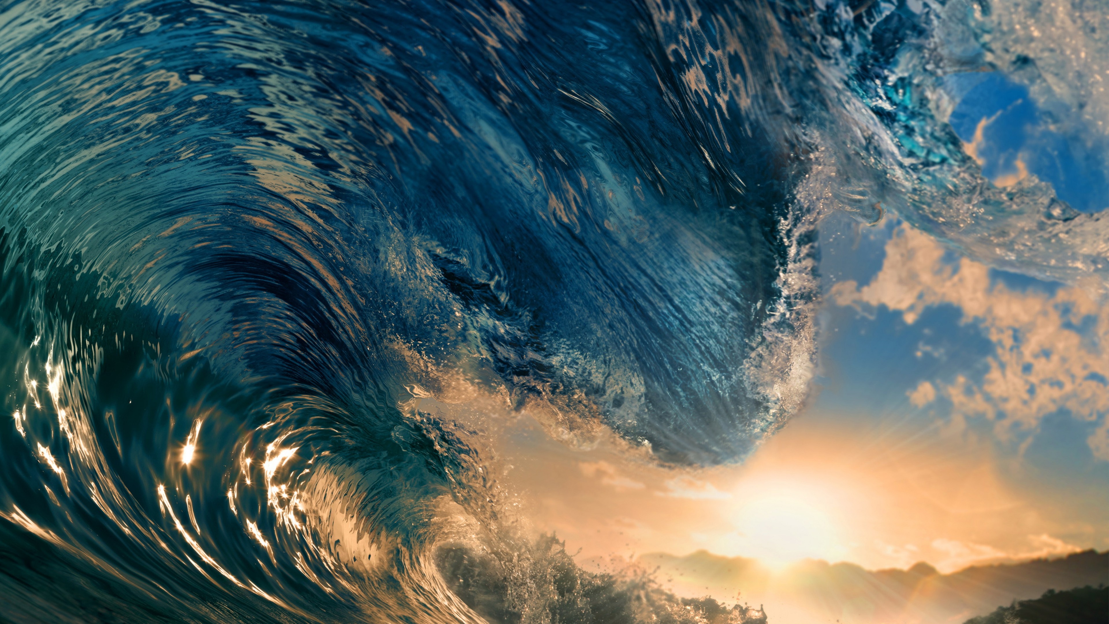Sea Waves, Wasser Wallpaper, 3840x2160 4K Desktop