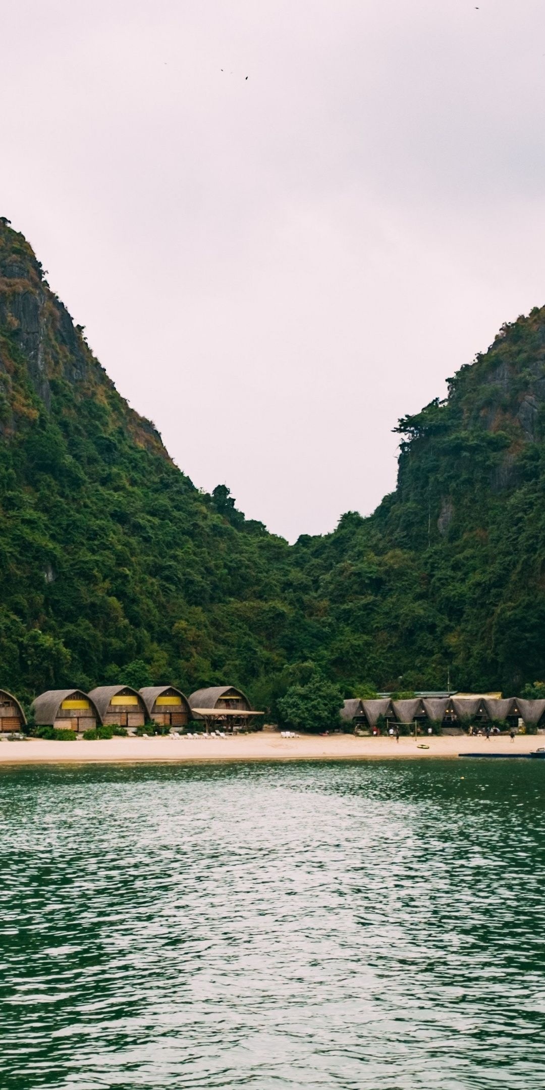Lake Huts Beach, Vietnam, Serene landscape, Tranquil atmosphere, 1080x2160 HD Phone
