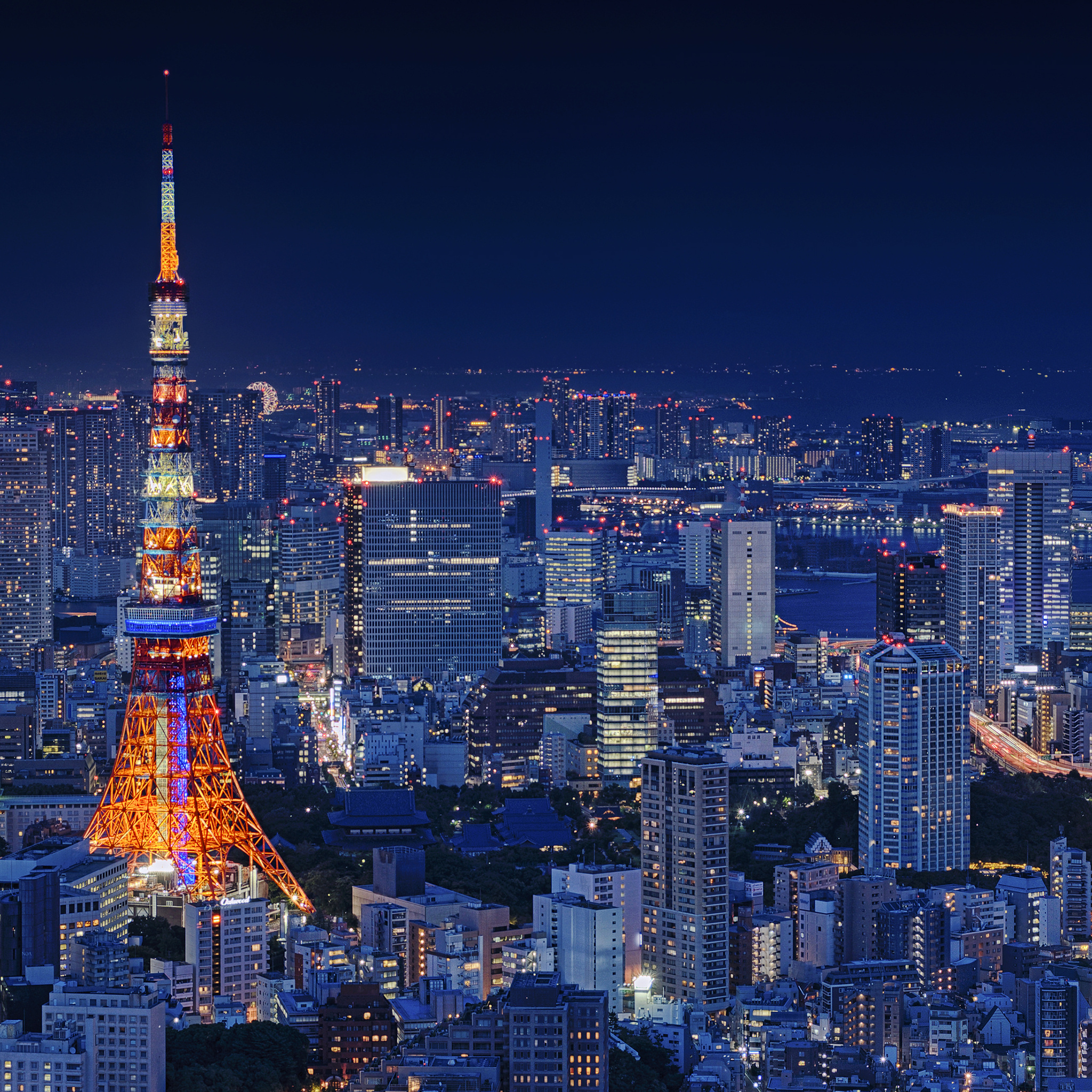 Tokyo Tower, 4K wallpapers, iPad air, HD images, 2050x2050 HD Phone