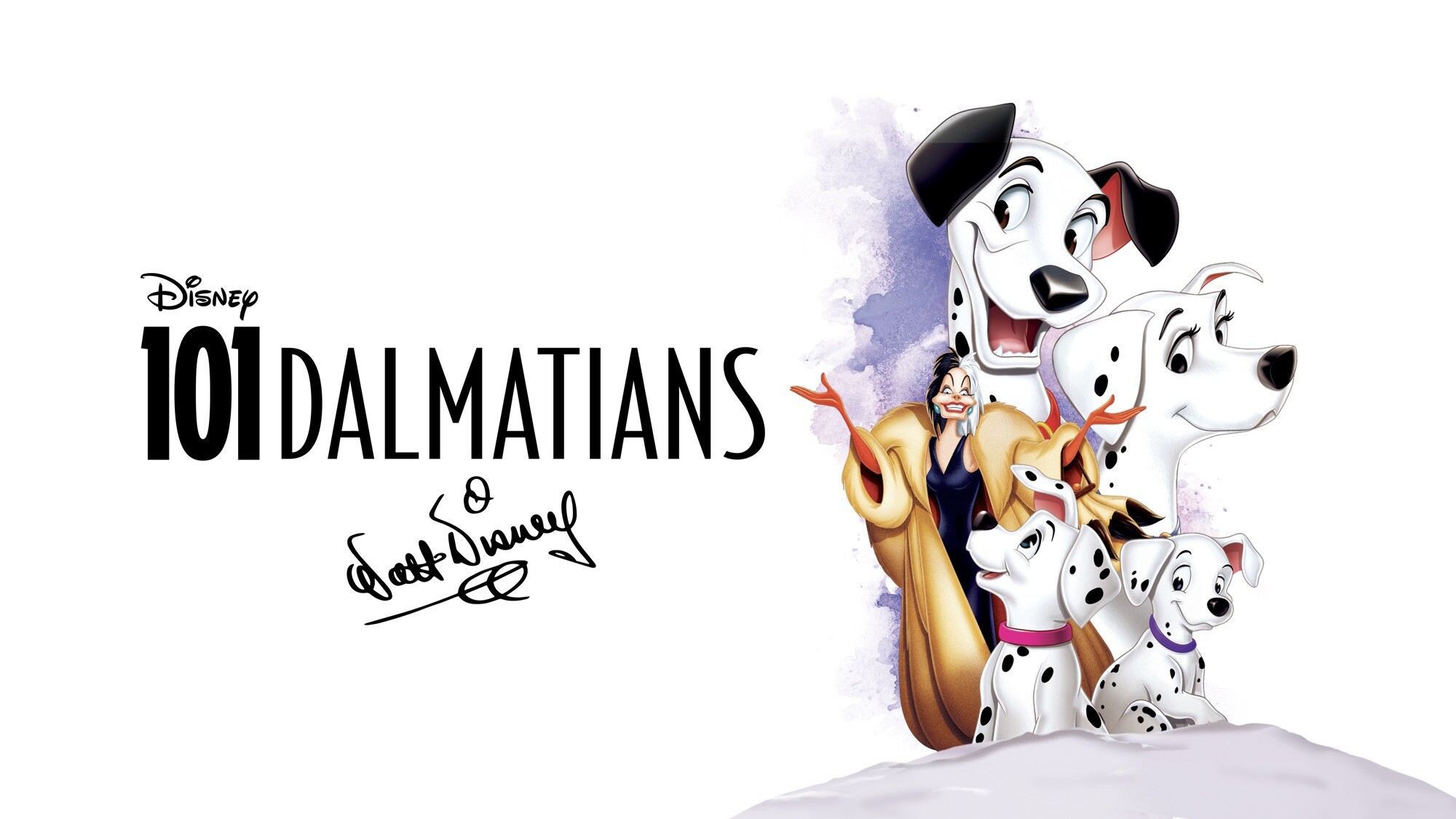 One Hundred and One Dalmatians: Signature by Walt Disney, Movie poster, Cruella. 2000x1130 HD Background.