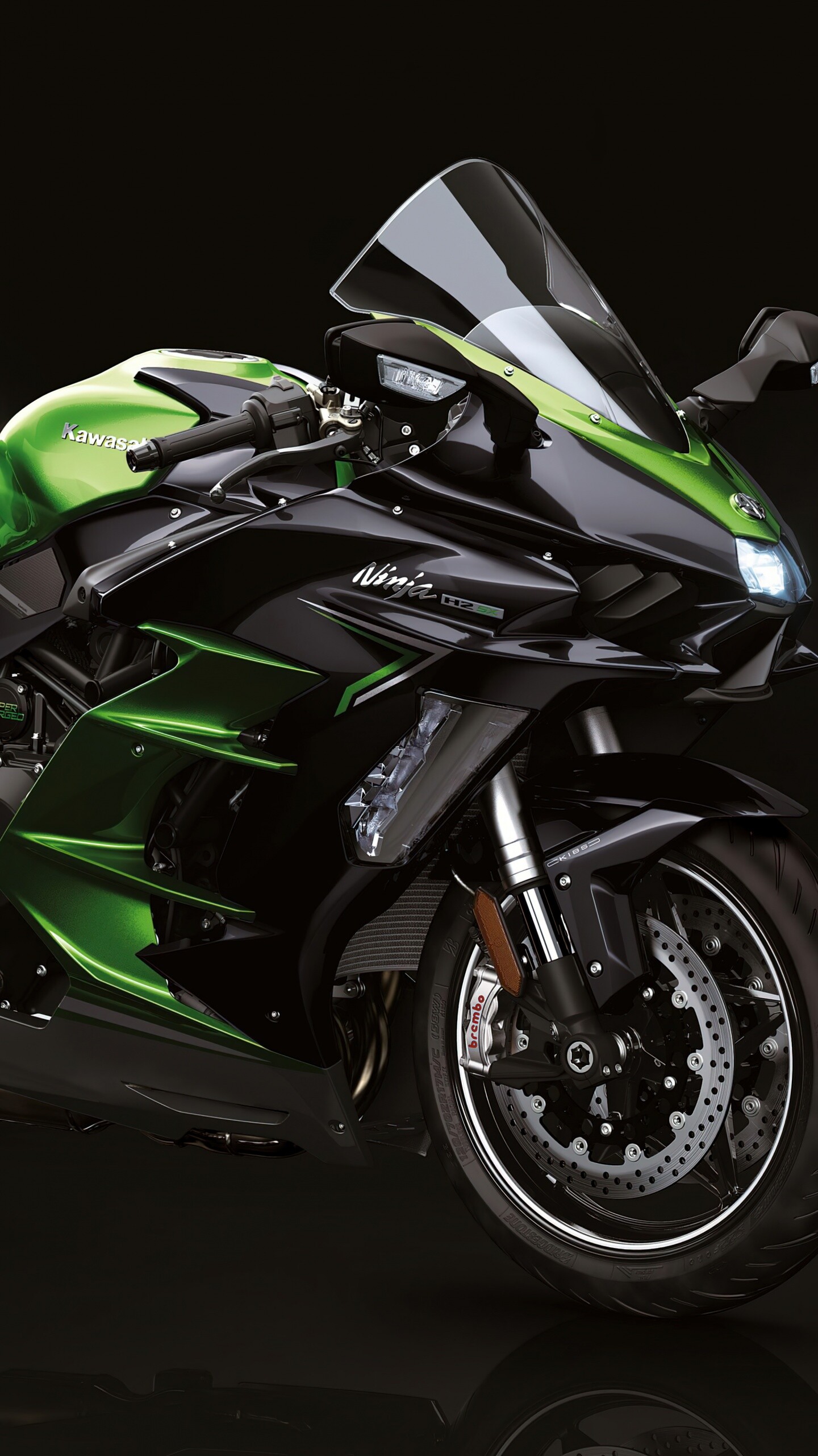 Kawasaki: Ninja H2 SX model, Sports bikes, Japanese manufacturer. 1440x2560 HD Wallpaper.
