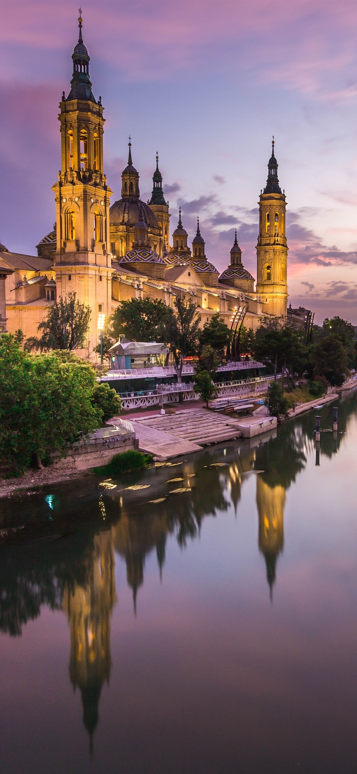 Ebro River, Zaragoza, Travels, Spain, 1250x2690 HD Handy