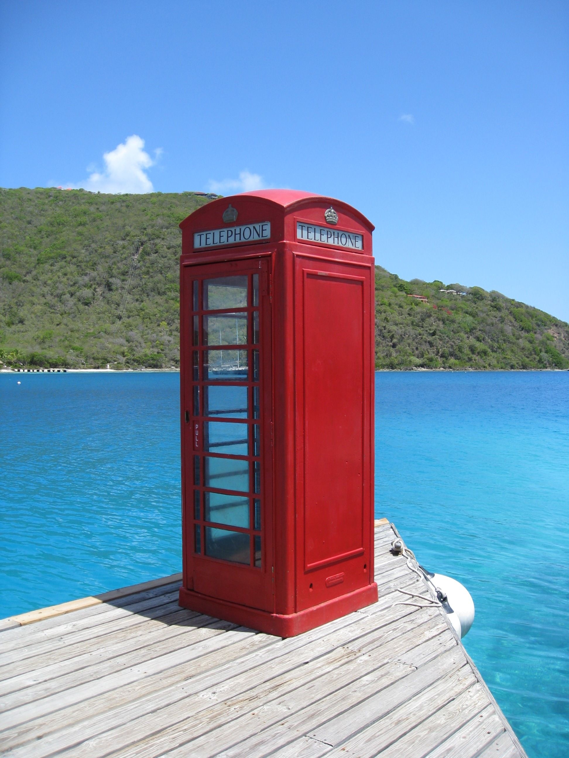 Marina Cay, Red box, Telephone booth, English telephone booth, 1950x2600 HD Phone