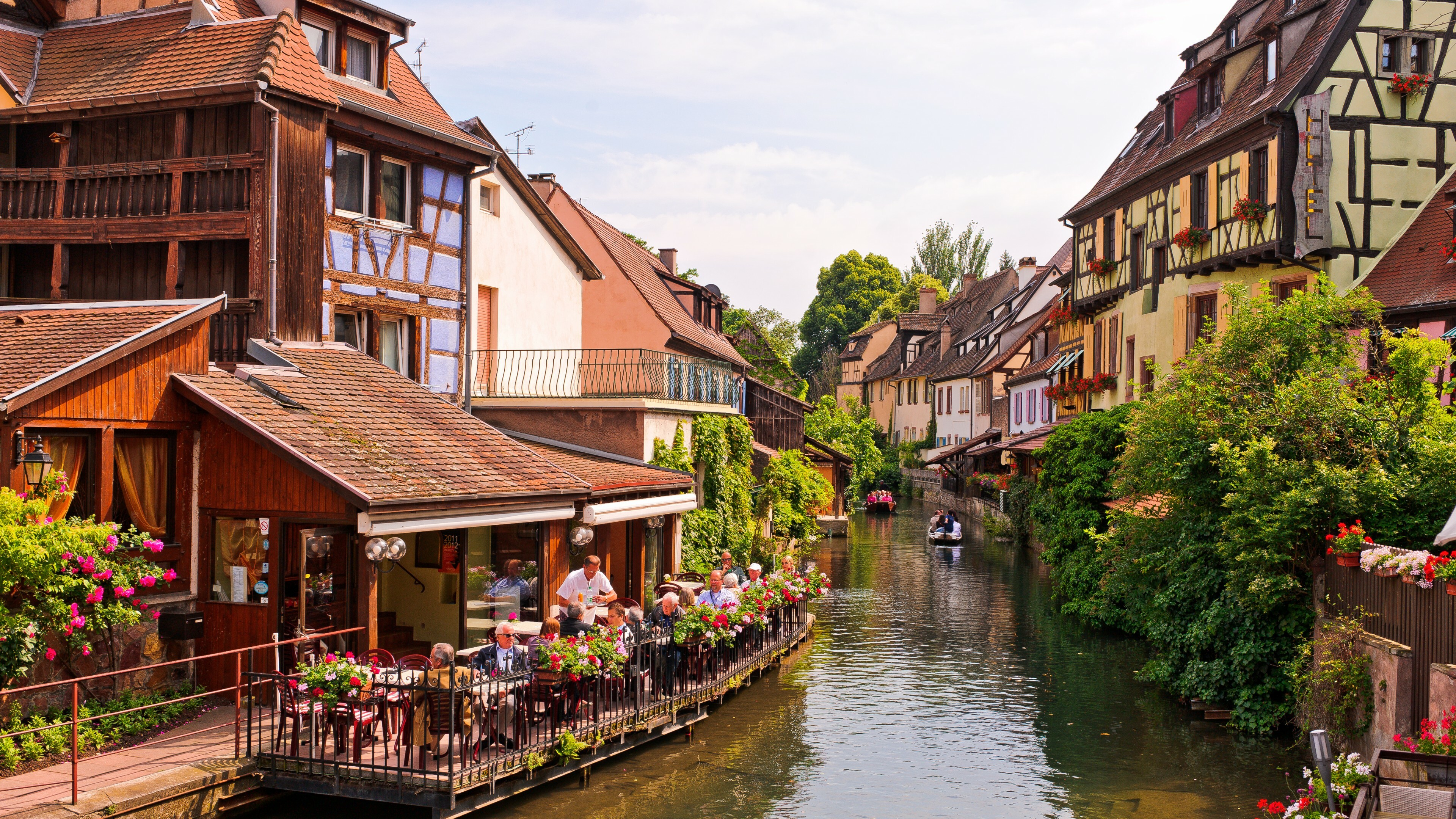 France: Colmar, Tourism, Travel, Architecture, The French Republic. 3840x2160 4K Background.