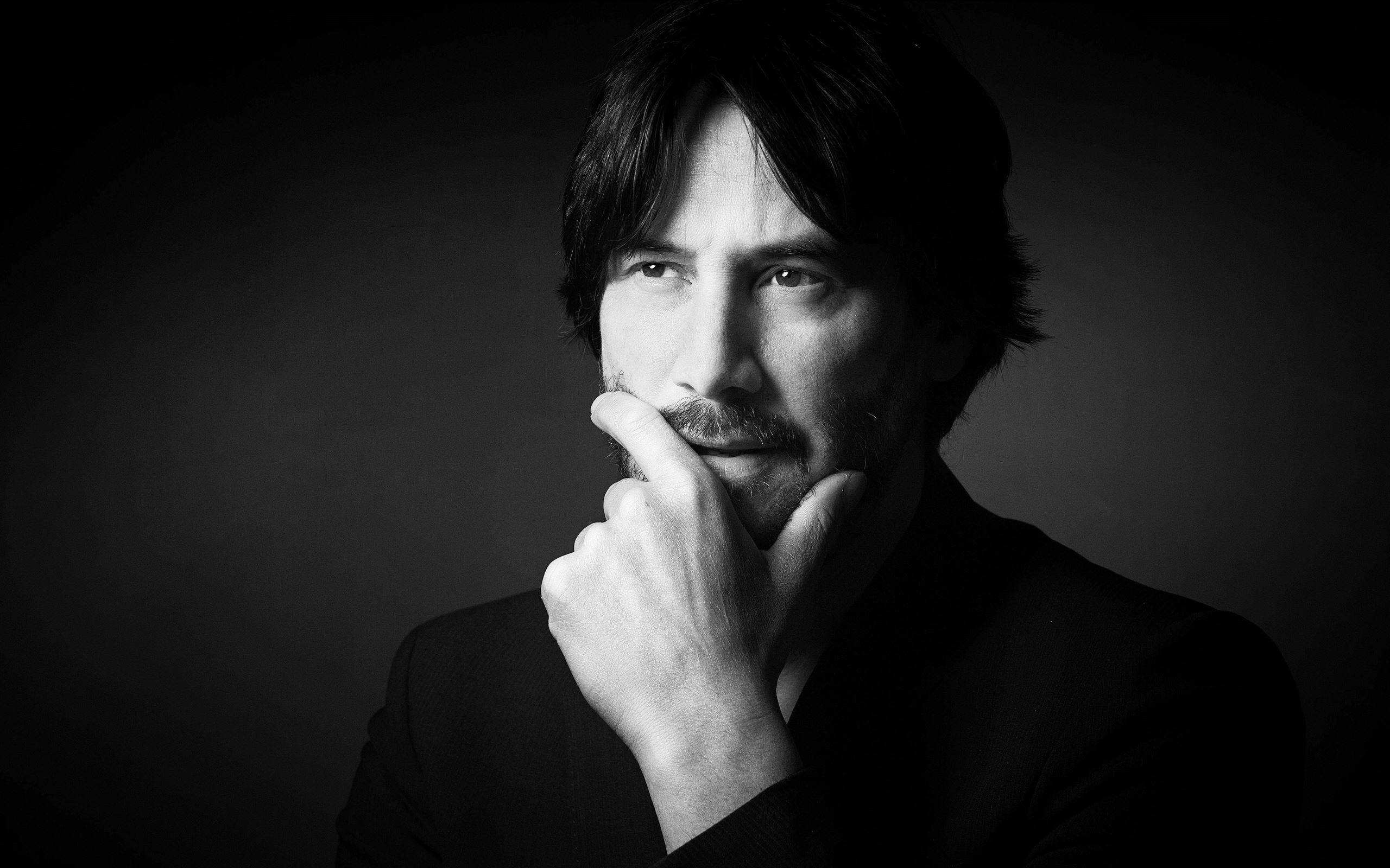 Keanu Reeves: He was featured in “Bill & Ted’s Excellent Adventure,” 1989, Monochrome. 2560x1600 HD Wallpaper.