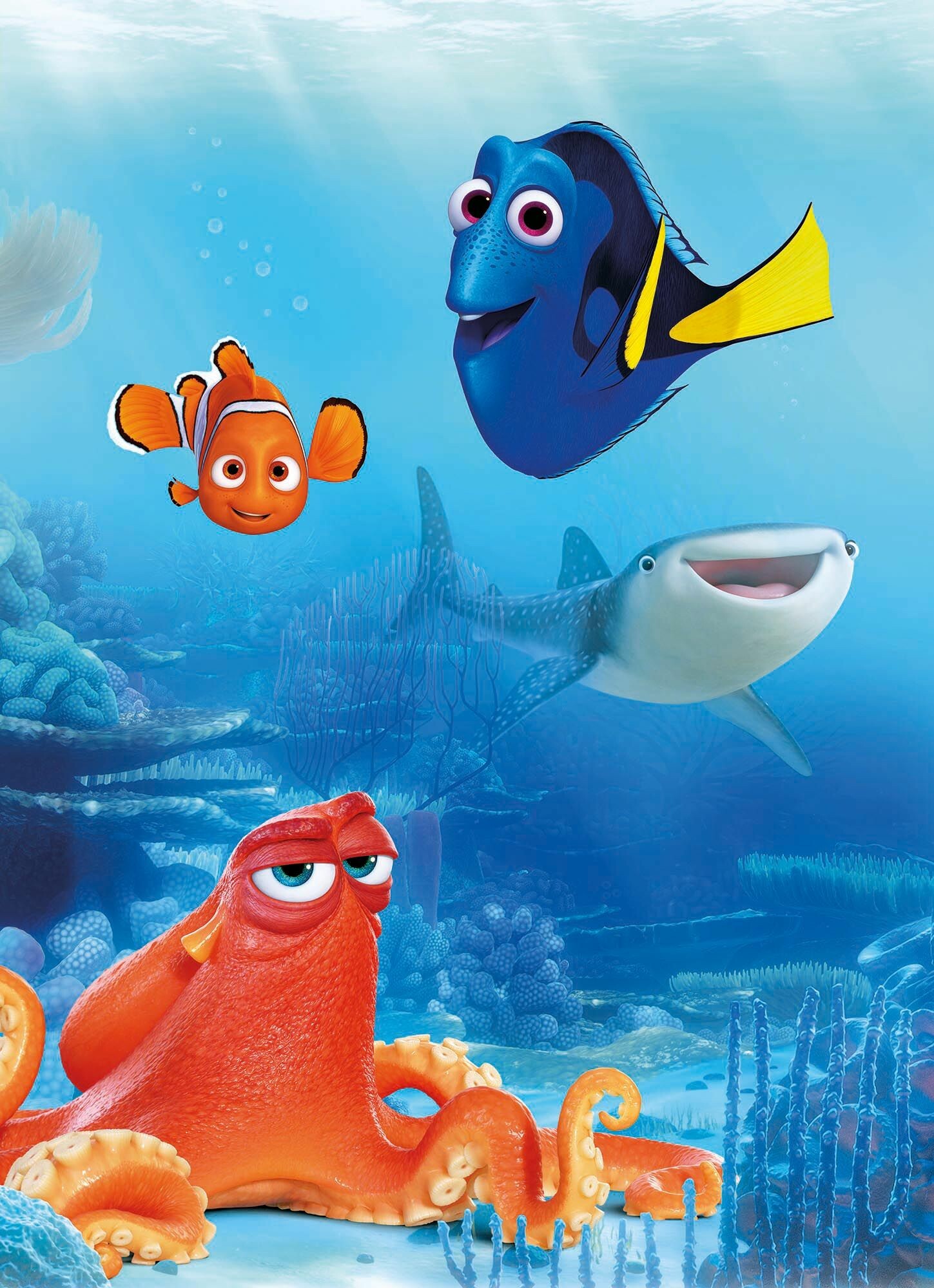 Finding Nemo: The story of Finding Nemo centers on a widowed clownfish named Marlin, Pixar. 1450x2000 HD Wallpaper.