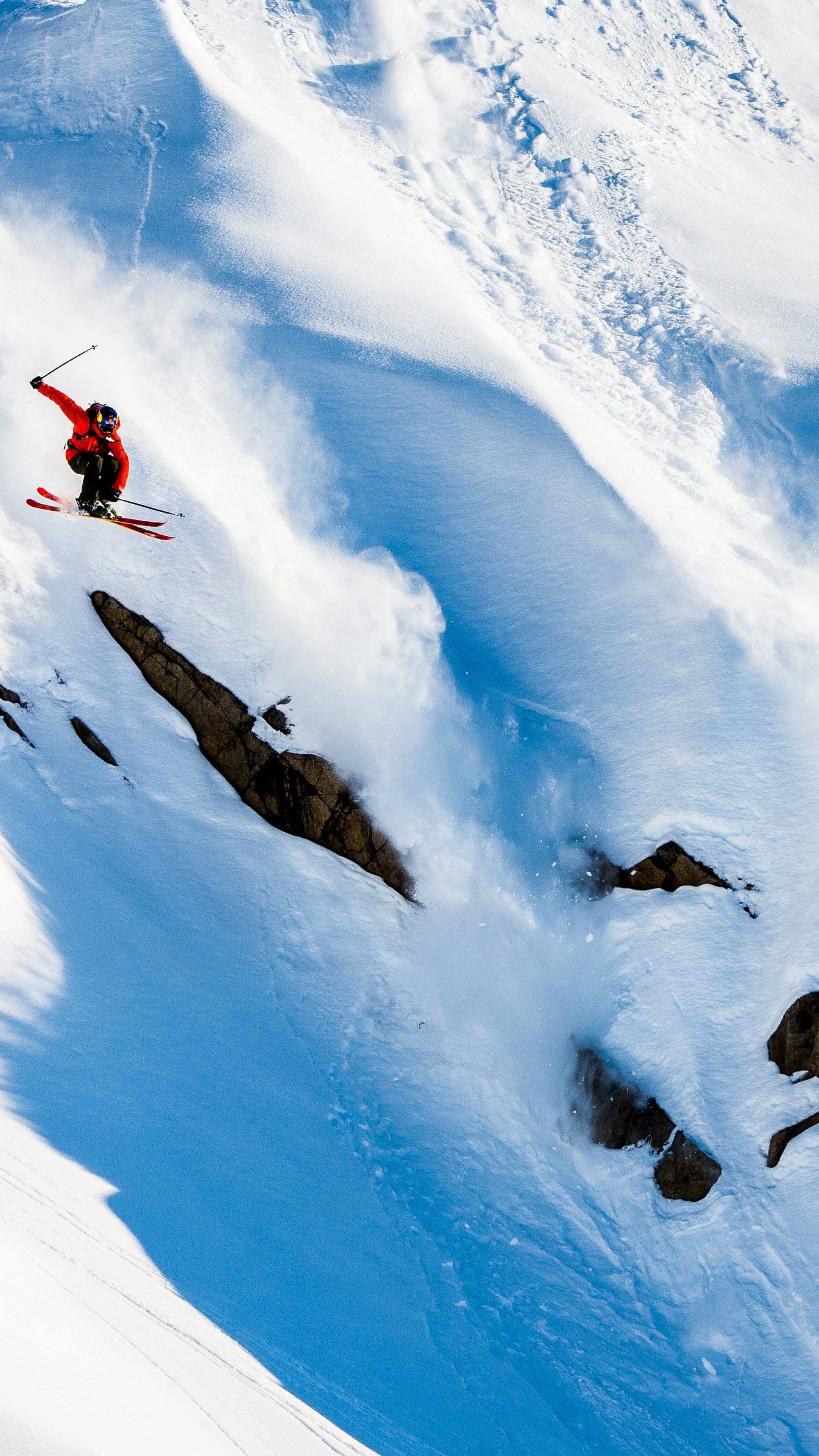 Alpine Skiing: Markus Eder, Mountains, Snow, Winter, Nature, Extreme sports. 2160x3840 4K Wallpaper.