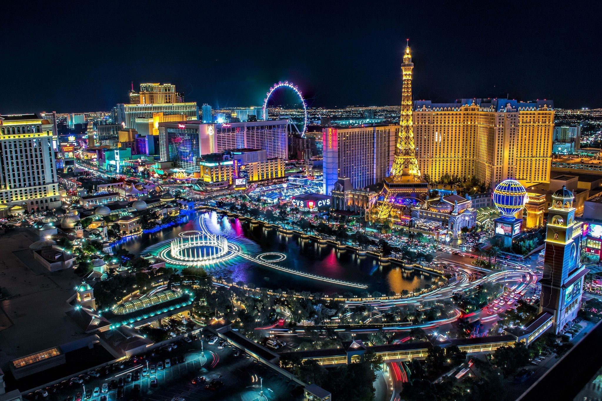 Las Vegas Skyline, PC wallpapers, Cityscapes, Vibrant backgrounds, 2050x1370 HD Desktop