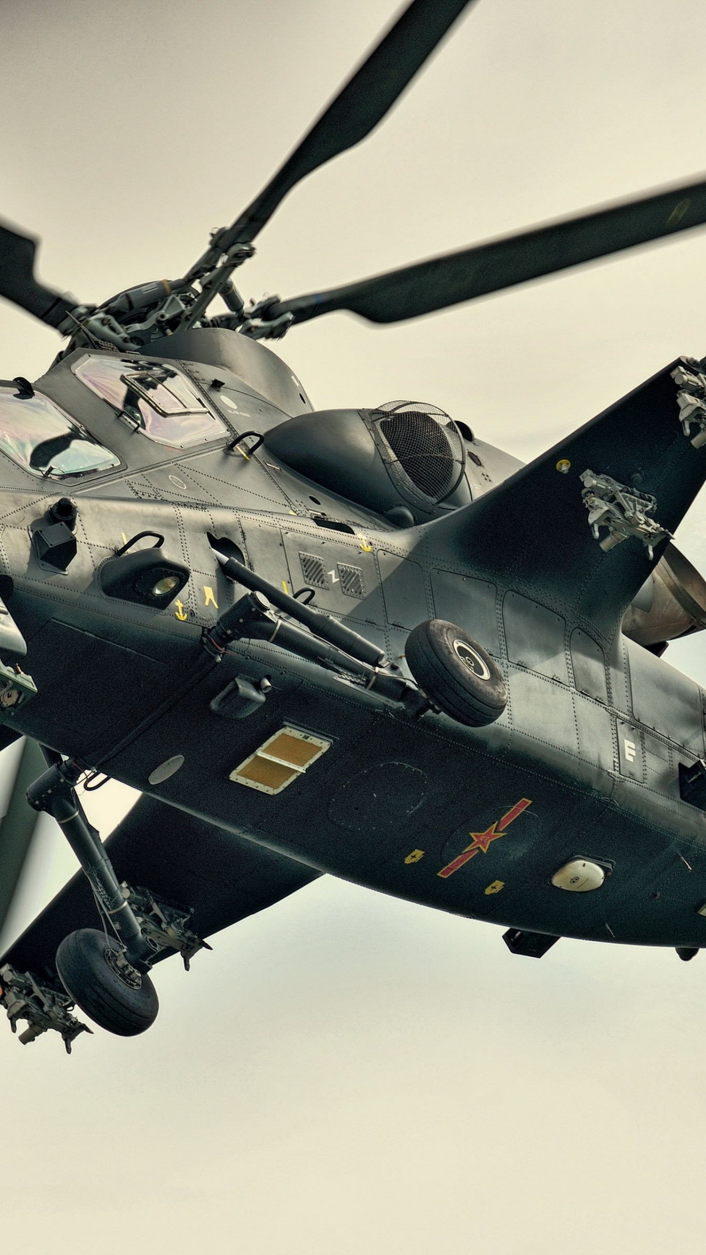 CAIC WZ-10, Fierce thunderbolt, Air Force attack helicopter, Peoples liberation army, 1440x2560 HD Handy