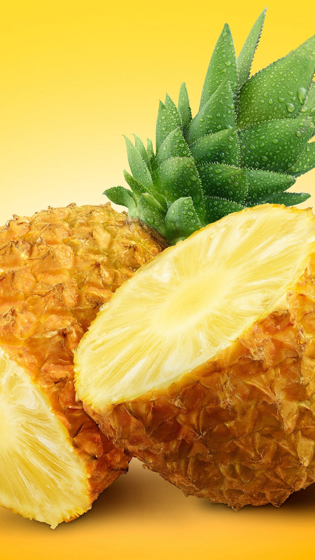 Pineapple: An indigenous fruit to South America, The centerpiece at dinner parties. 1080x1920 Full HD Background.