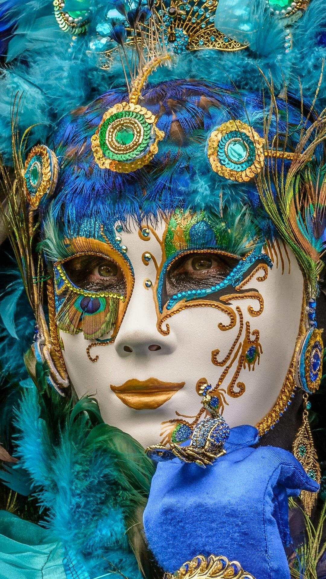Carnival: An annual Catholic festival that occurs leading up to Lent, Holiday. 1080x1920 Full HD Background.
