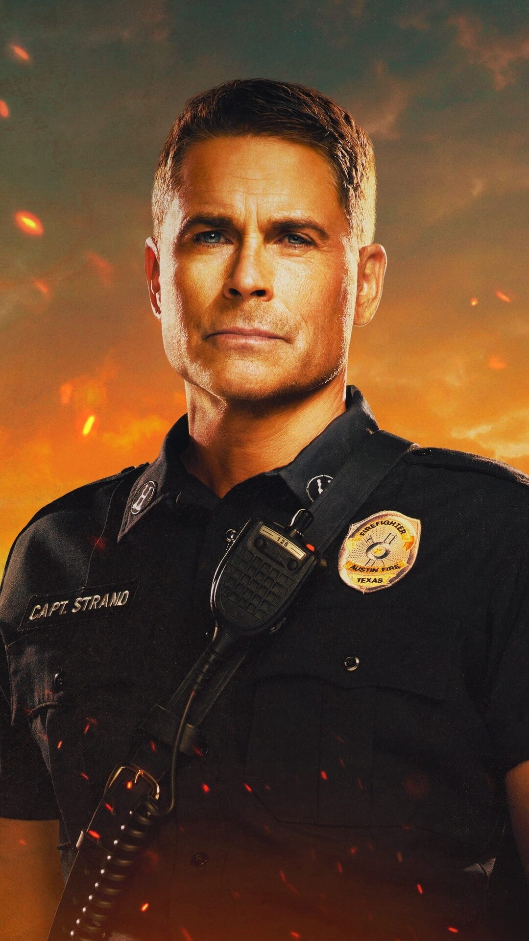 9-1-1: Lone Star (TV Series): Fireman, Captain, Robert Hepler Lowe, Widely Known For His Role As Sam Seaborn On The NBC Political Drama "The West Wing". 1080x1920 Full HD Background.