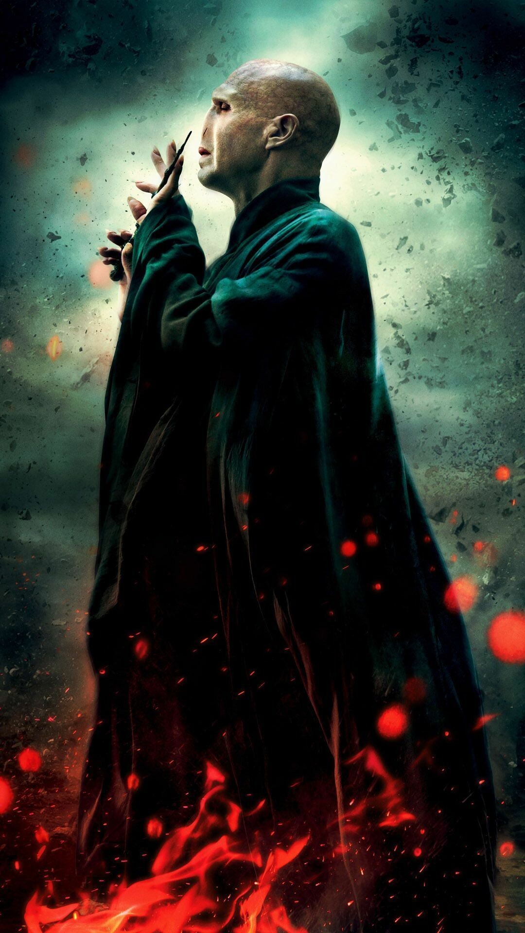 Harry Potter: Lord Voldemort, A sobriquet for Tom Marvolo Riddle, a character and the main antagonist in J. K. Rowling's series. 1080x1920 Full HD Wallpaper.