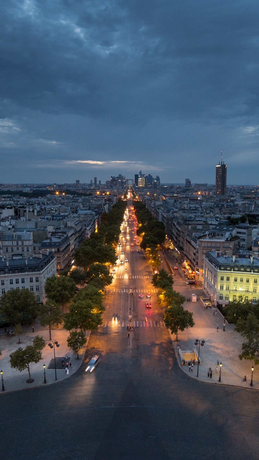 Paris: Cityscape, Champs-Elysees, Infrastructure. 1080x1920 Full HD Wallpaper.