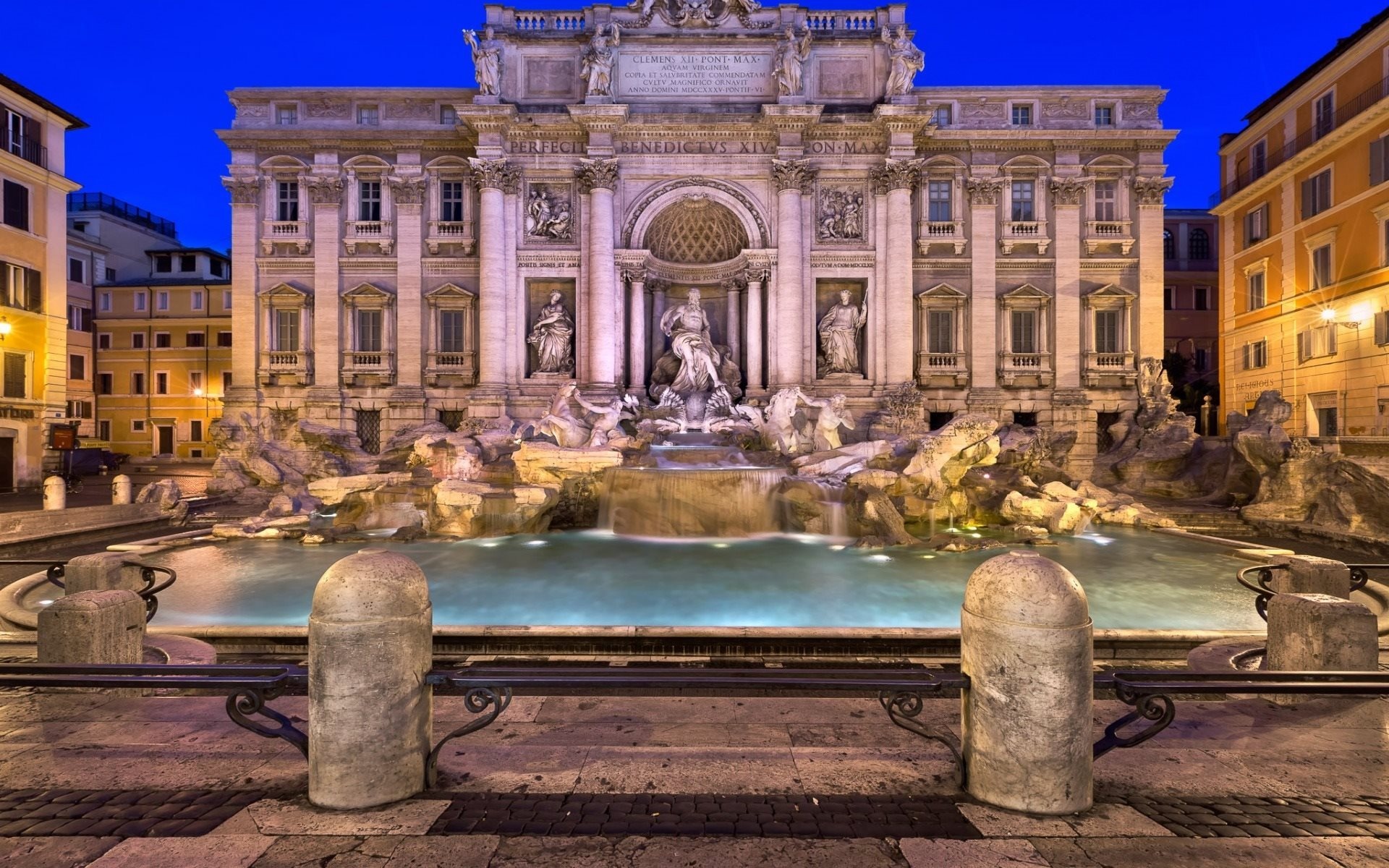 Trevi Fountain, Rome sightseeing, Sculptural masterpiece, Italian tourism, 1920x1200 HD Desktop
