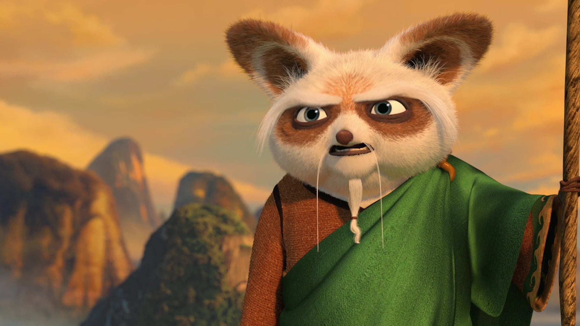 Master Shifu: Kung Fu Panda, The current senior mentor of the Jade Palace. 1920x1080 Full HD Wallpaper.