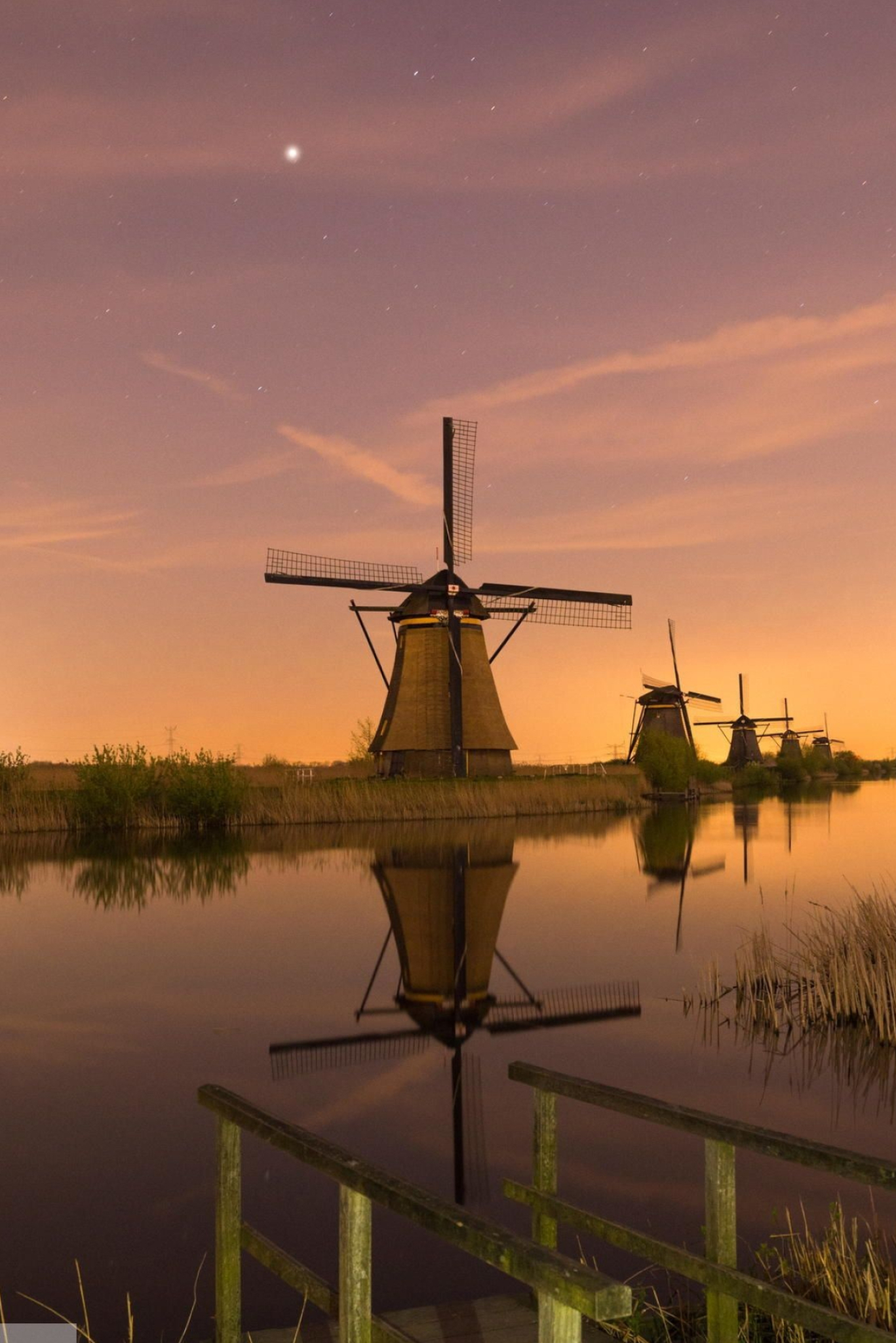 Windmills at Kinderdijk, Netherlands, Travel destination, Windmills, 1370x2050 HD Phone