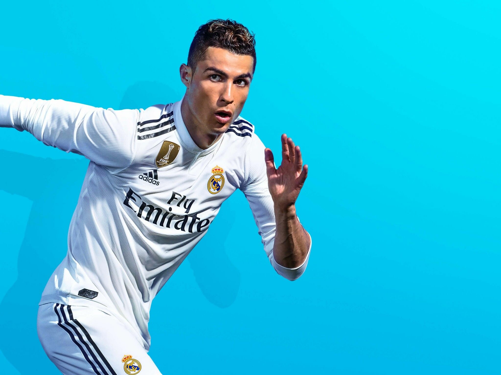 Ronaldo: He won his first Ballon d'Or at age 23, A Portuguese footballer. 2050x1540 HD Background.