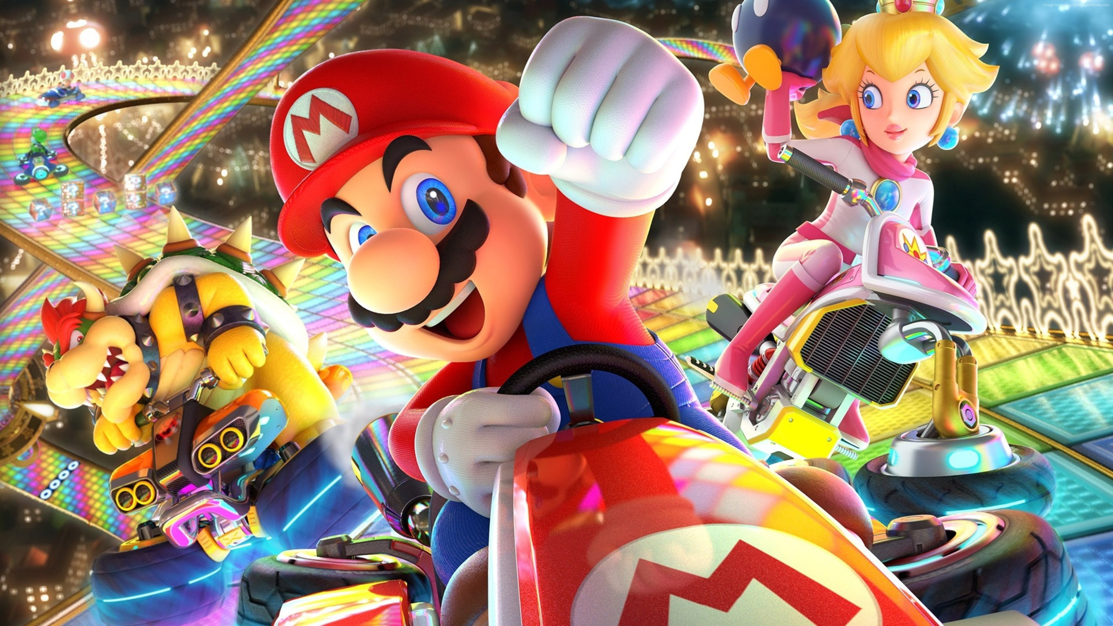 Mario Gaming, Mariokart Poster, HD Wallpapers, 3840x2160 4K Desktop