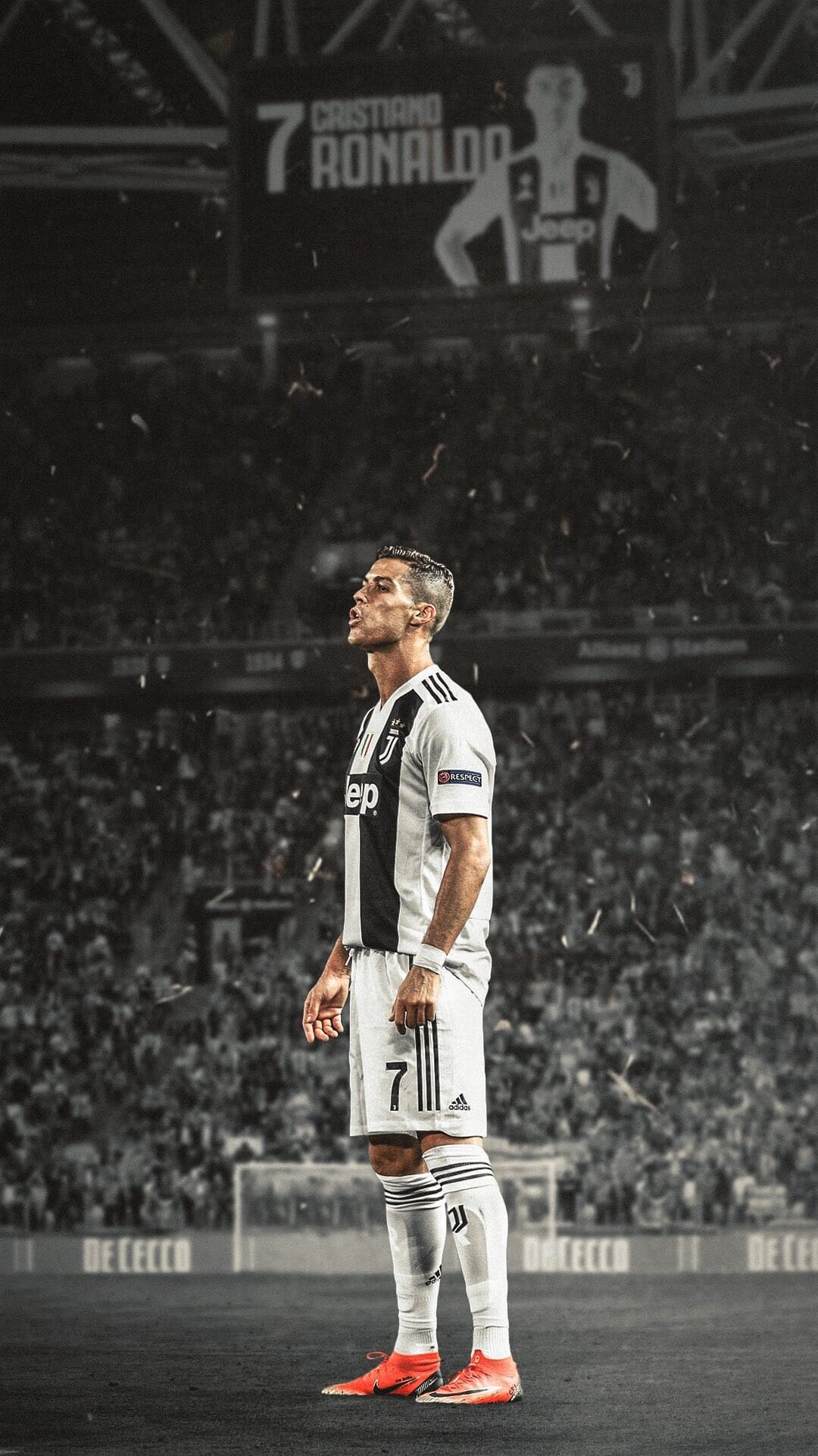 Cristiano Ronaldo: Captured FIFA World Player of the Year honors for 2007–08 season. 1080x1920 Full HD Wallpaper.
