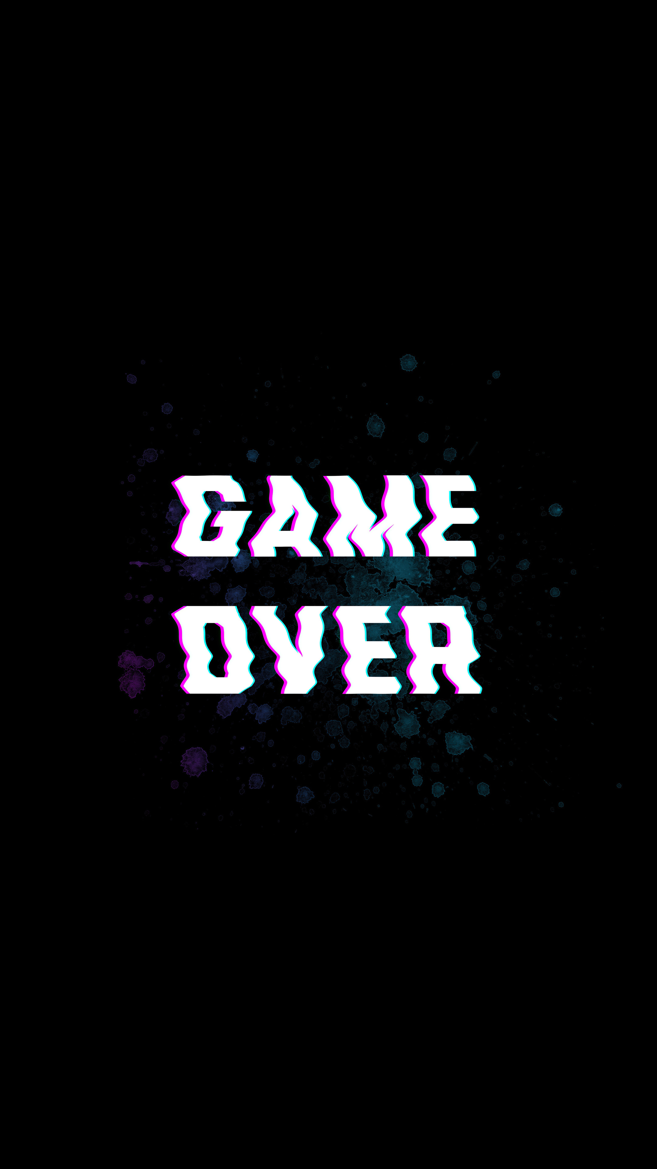 Game Over, Typographic art, 5K resolution, Sony Xperia, 2160x3840 4K Handy