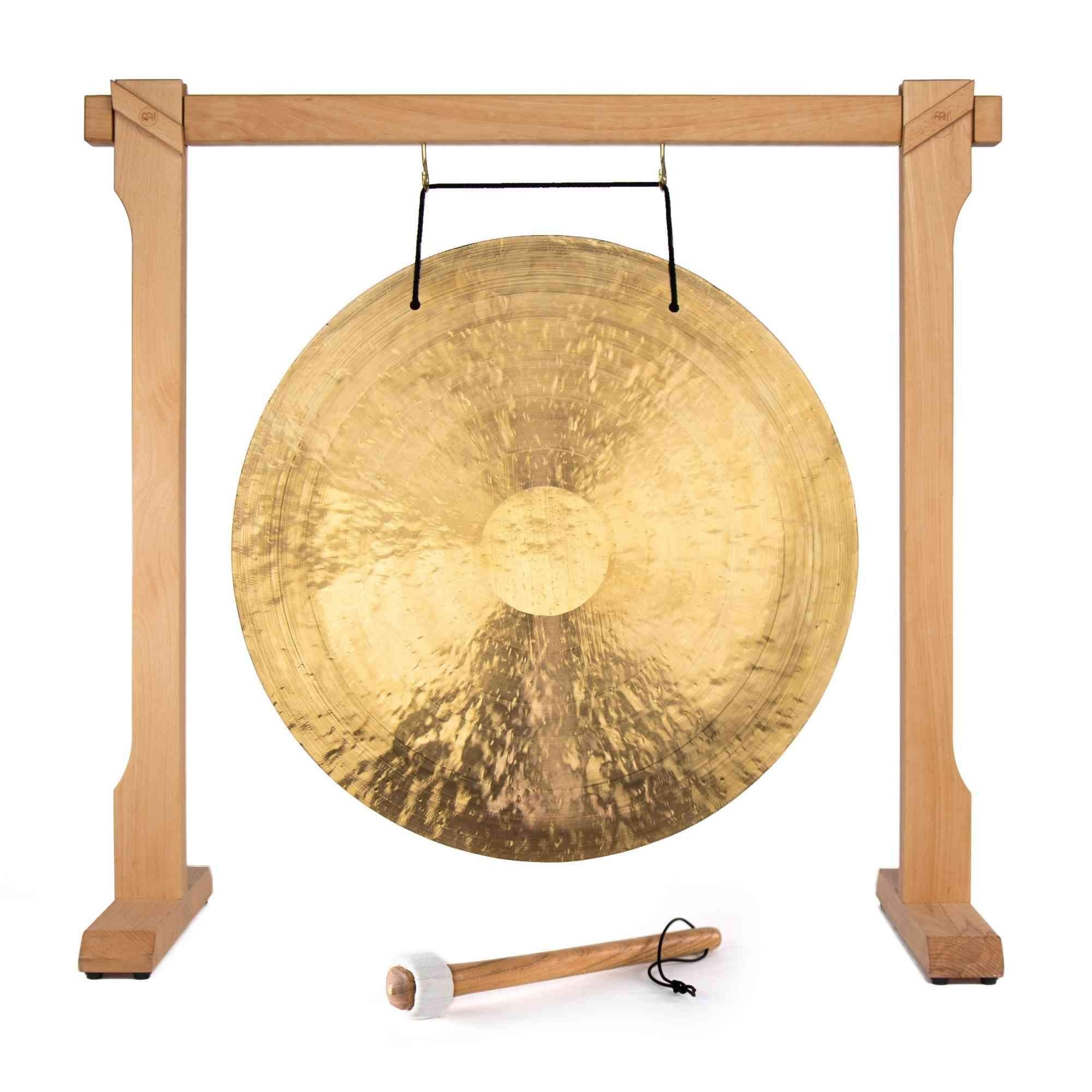 Gong: Hand-selected instrument from Wuhan, China, Wooden stand, Mallet, Hand-hammered bronze. 2000x2000 HD Background.