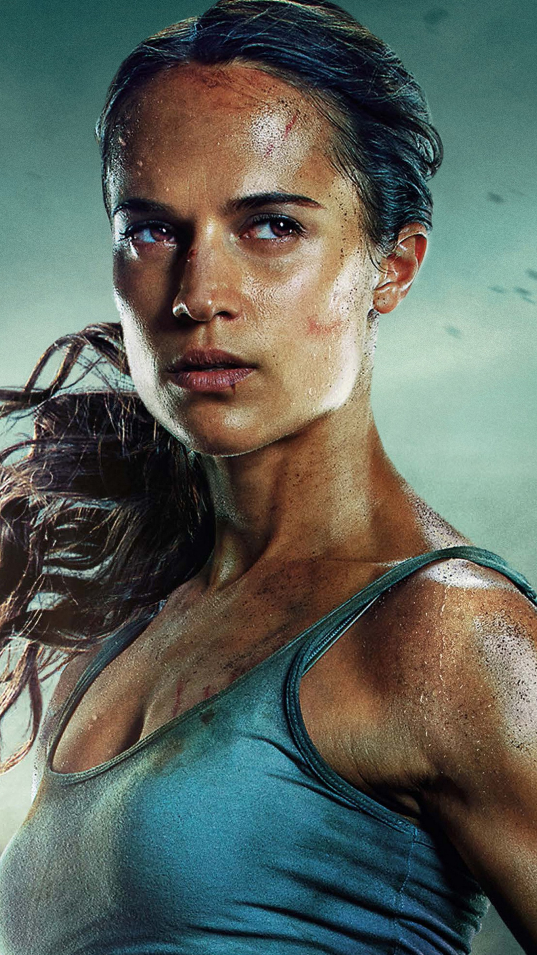 Tomb Raider: Determined to solve the mystery behind her father's disappearance. 1080x1920 Full HD Wallpaper.