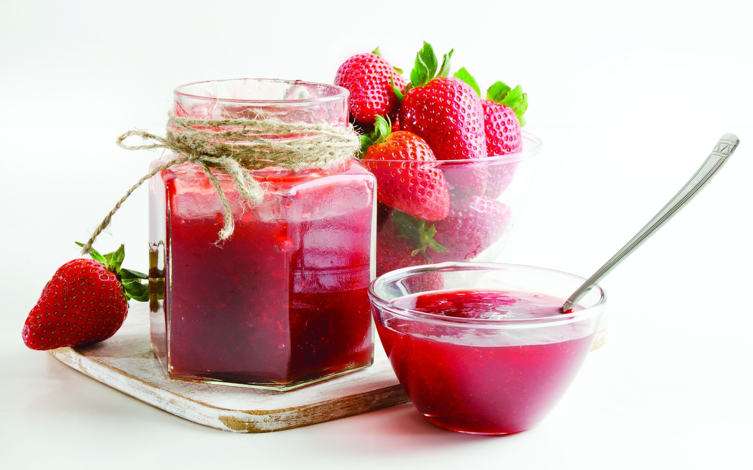 Jam, Strawberry jam, Flavorful delight, Tempting spread, 2560x1600 HD Desktop