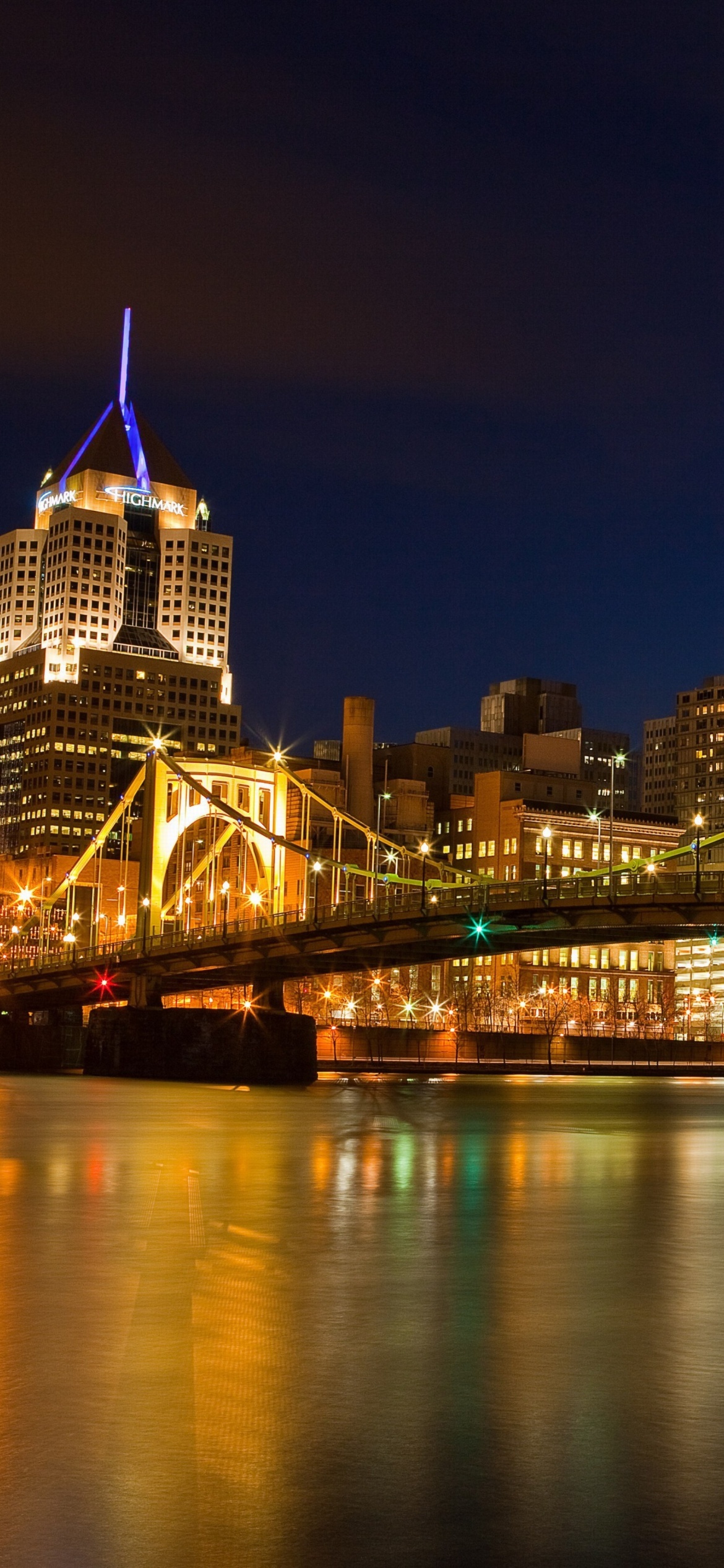 Pittsburgh bridges, Pennsylvania cityscape, iPhone 11, 1170x2540 HD Handy