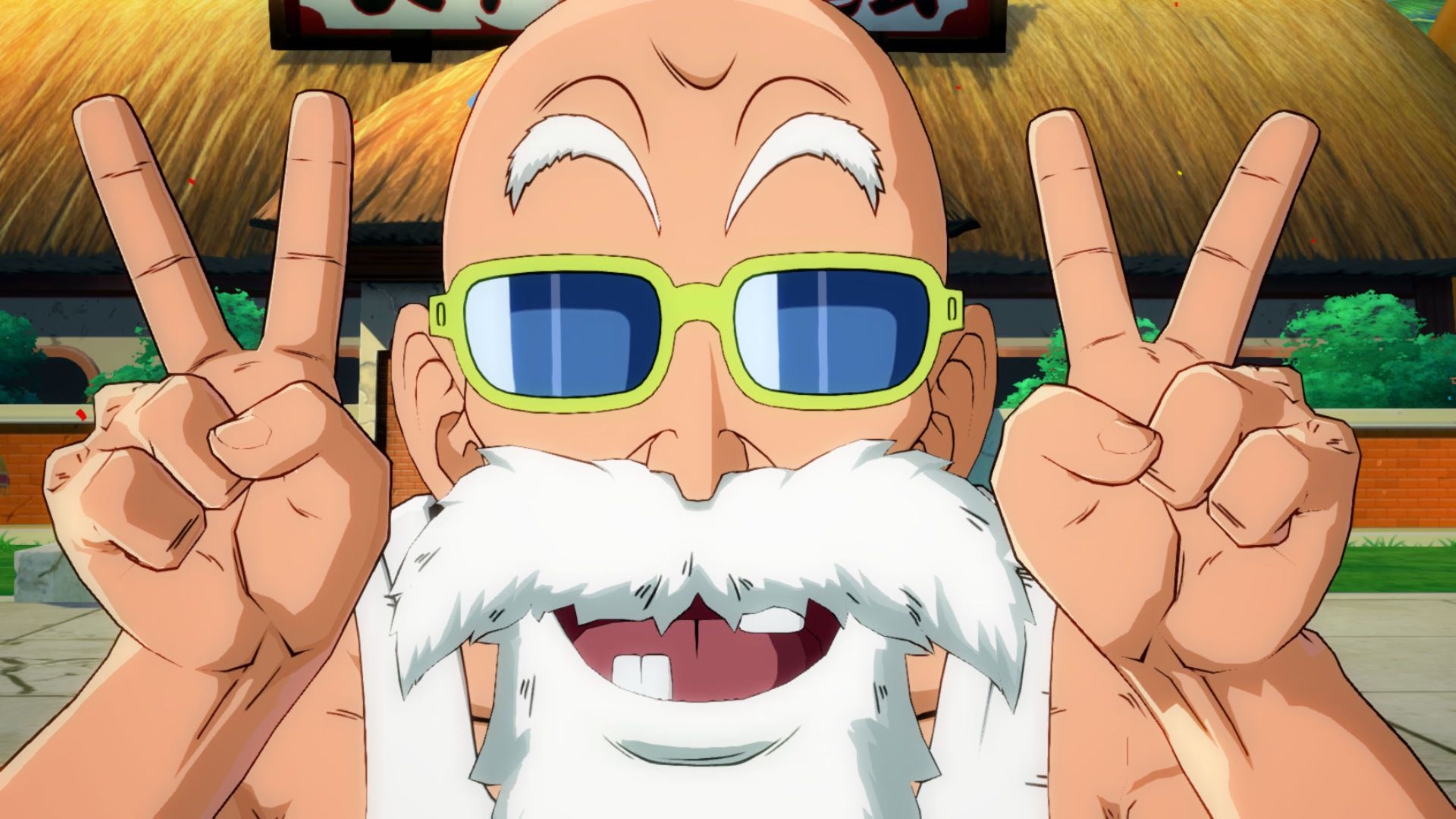 Dragon Ball FighterZ, Master Roshi gameplay, Explosive fighting style, Unforgettable moves, 3840x2160 4K Desktop