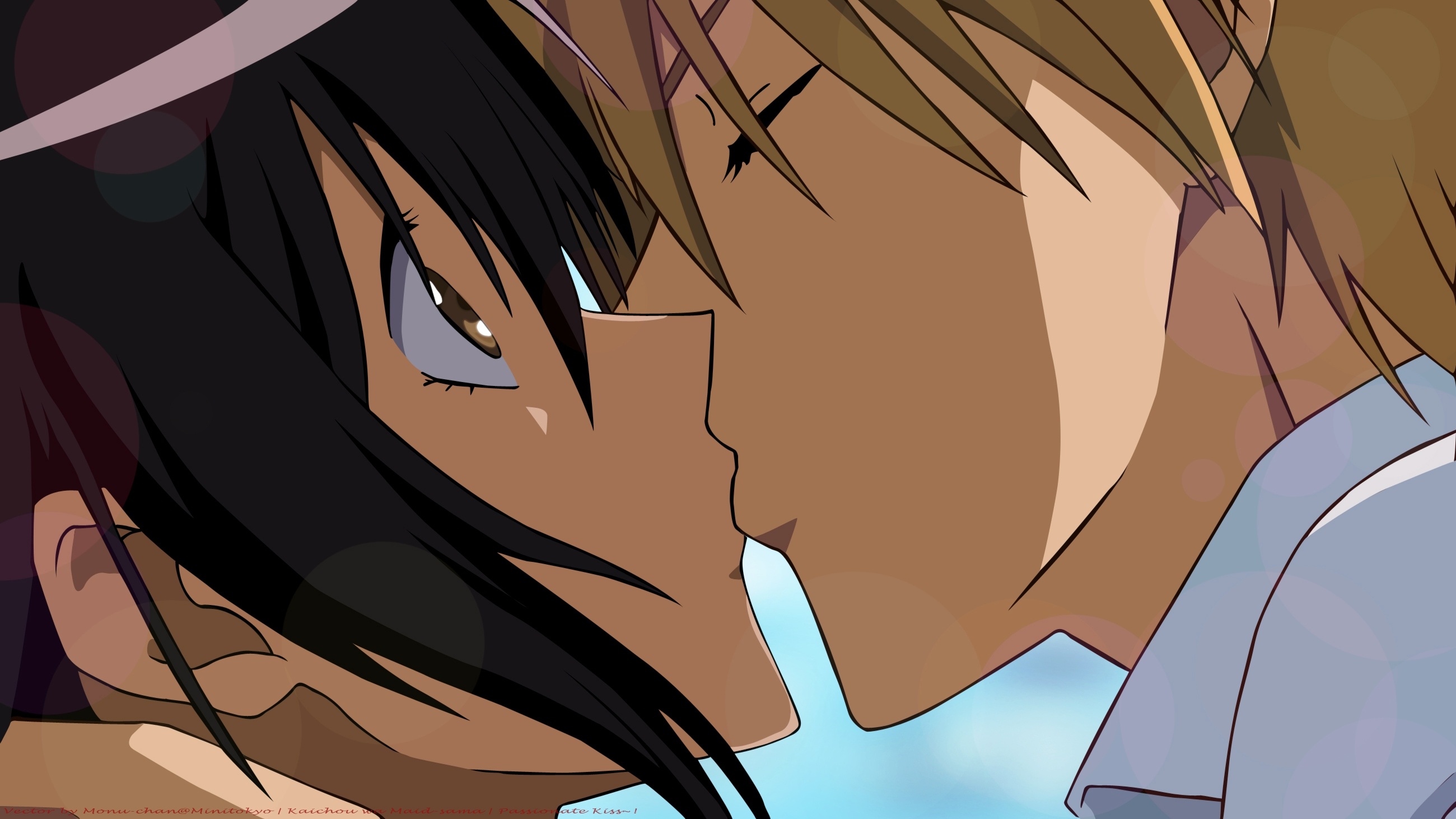 Maid Sama!, Passionate kiss, Minitokyo, Anime, 2600x1470 HD Desktop