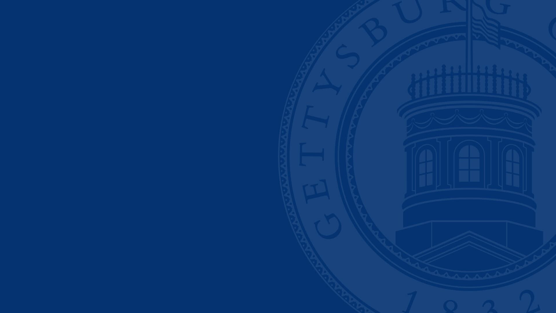 Gettysburg: An emblem of the Pennsylvania College founded in 1832, The 1832 Society. 1920x1080 Full HD Background.