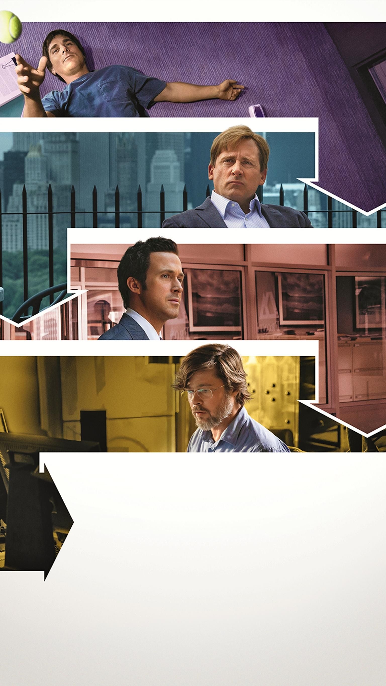 The Big Short: An American financial drama film, 2015. 1540x2740 HD Wallpaper.