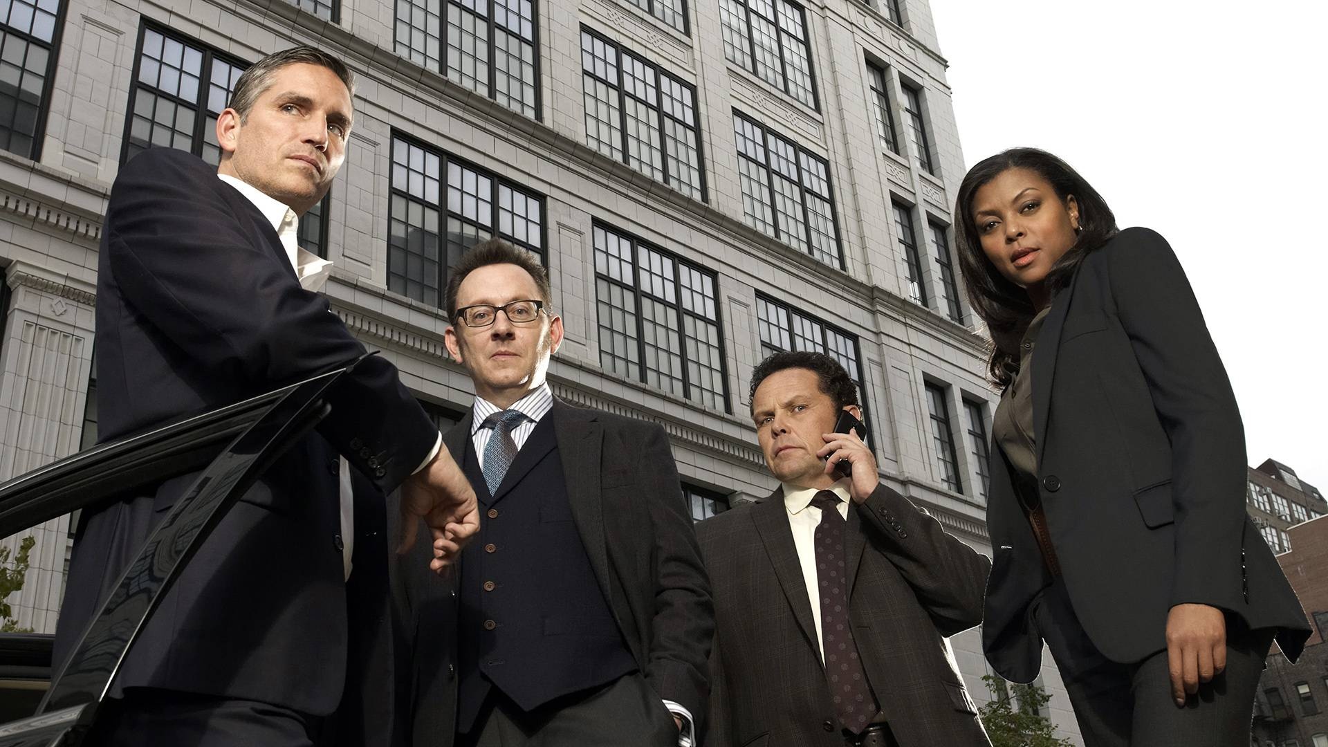 Person of Interest, Intriguing conspiracy plot, Mysterious AI system, Action-packed thriller, 1920x1080 Full HD Desktop