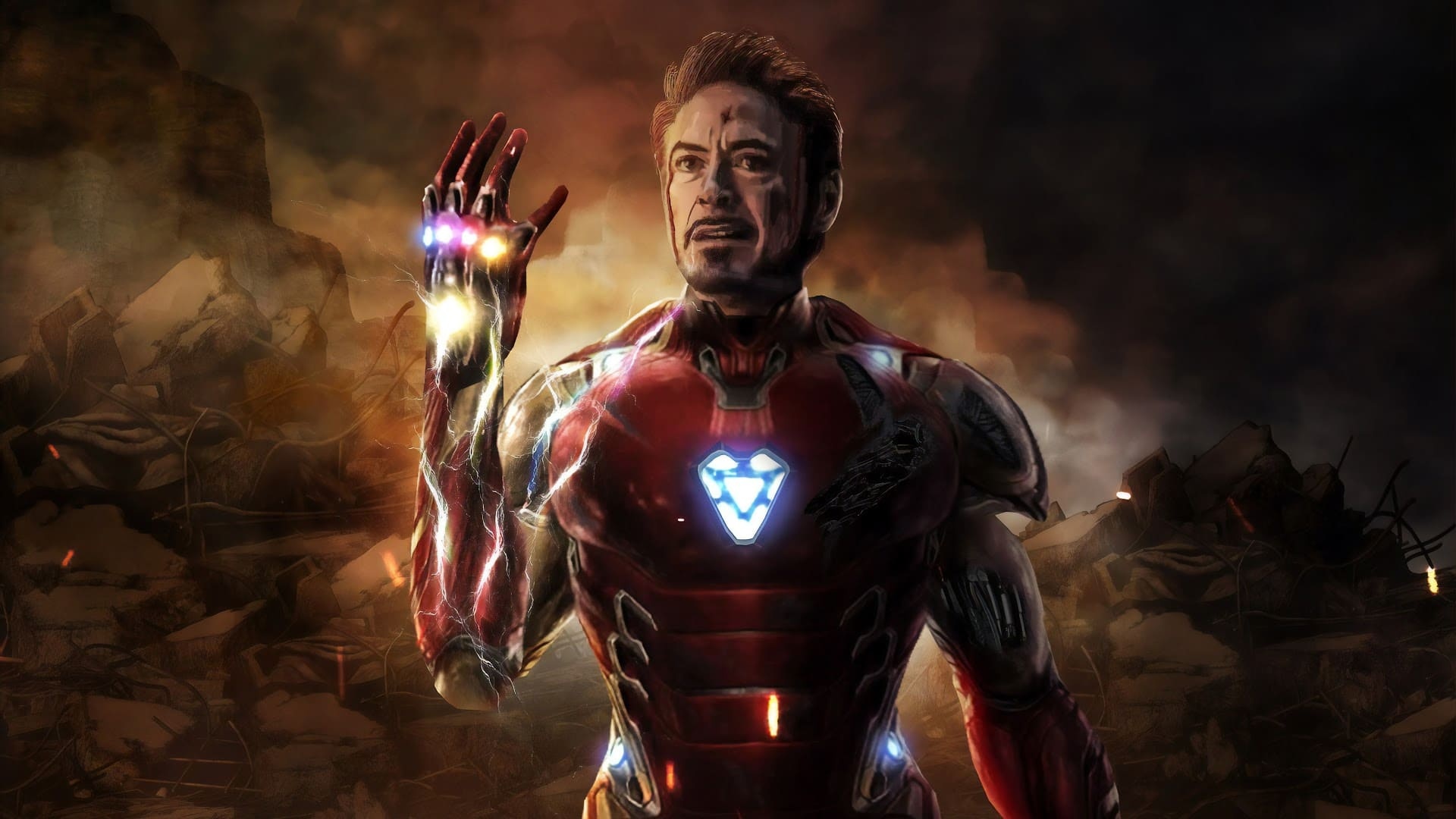 Iron Man: RDJ, A billionaire industrialist and genius inventor. 1920x1080 Full HD Wallpaper.