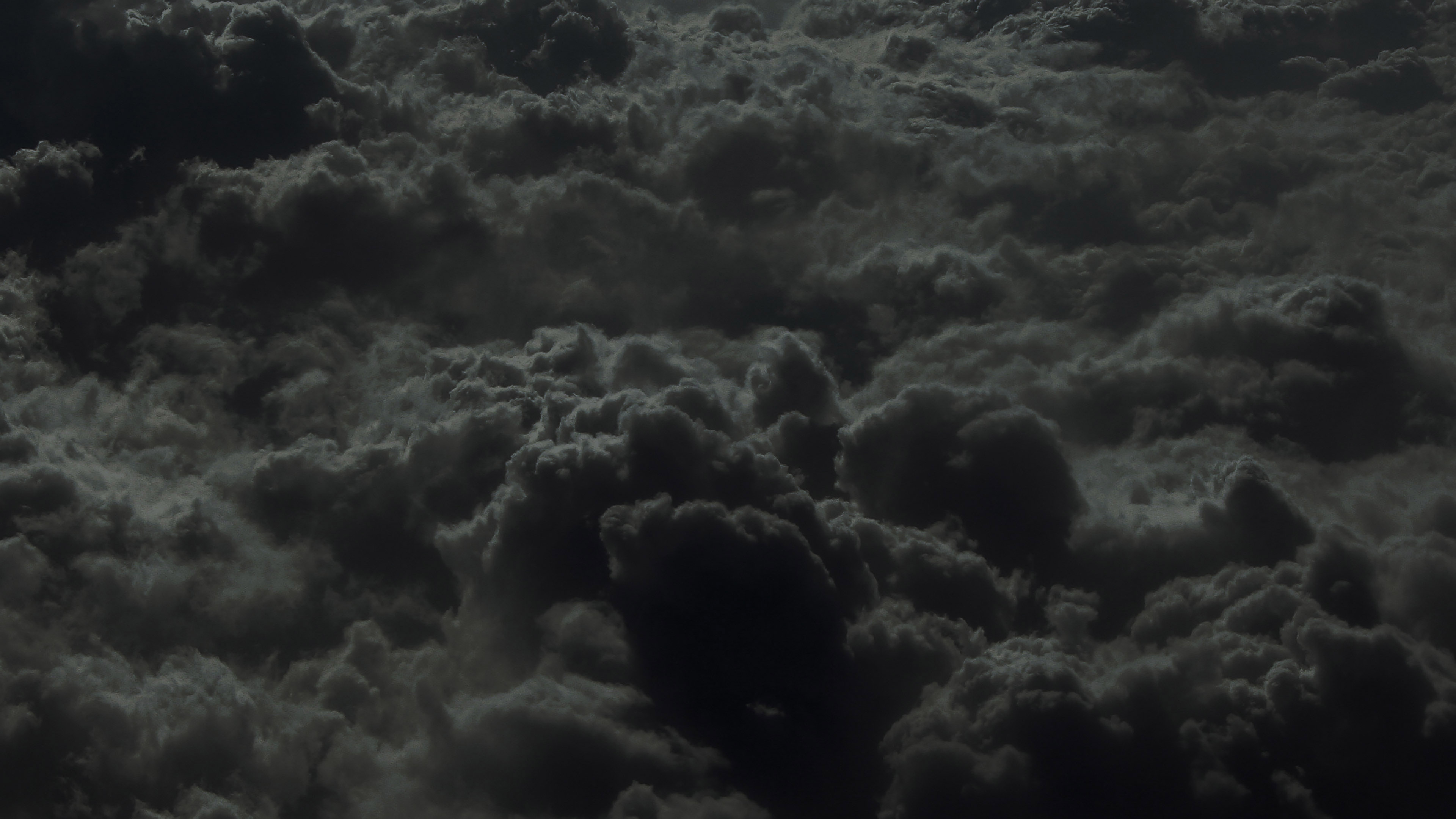 Gray Cloudy Sky: Clouds blocking sunlight, Atmospheric layer, Darkness. 3840x2160 4K Background.