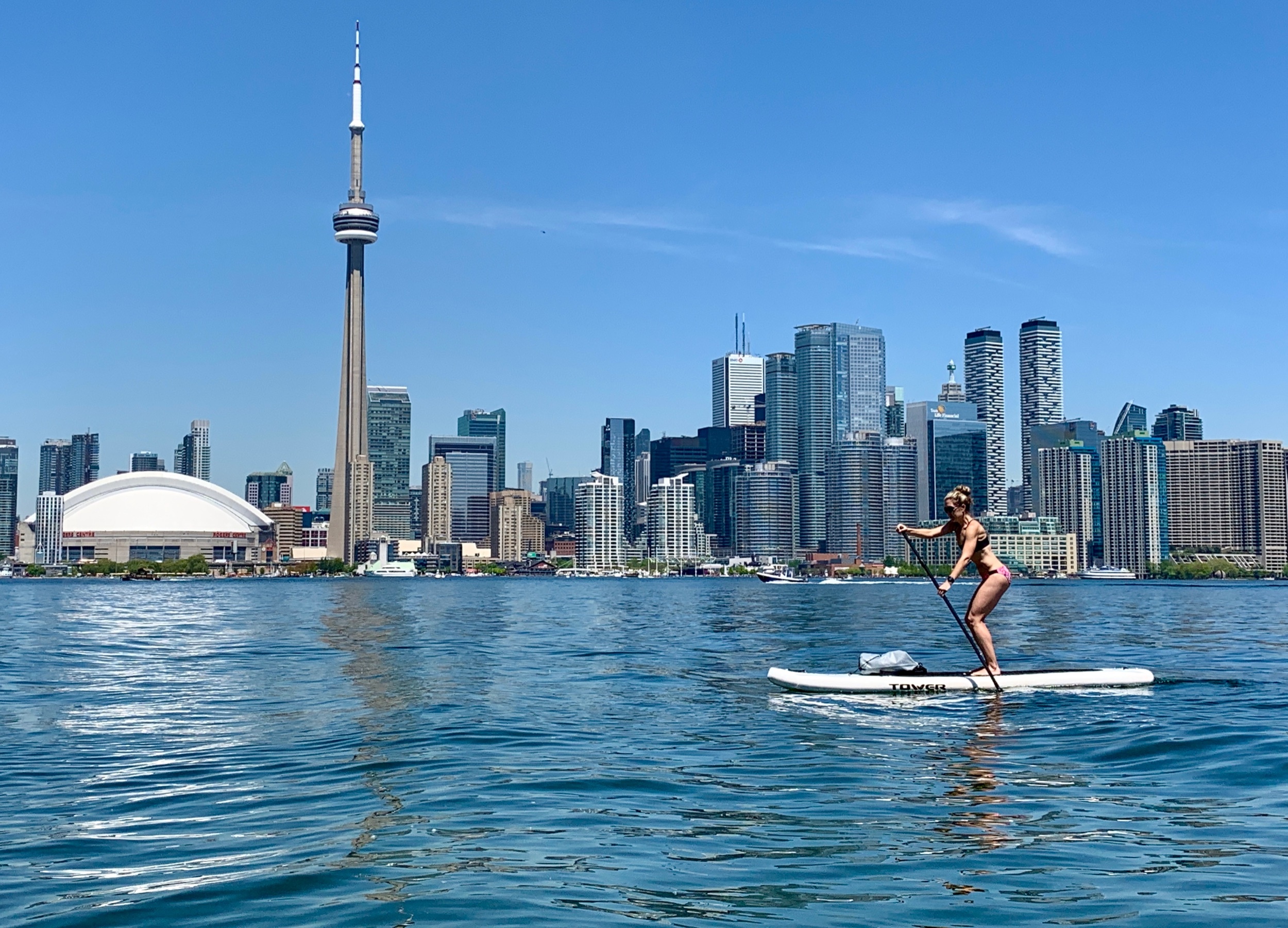 Lake Ontario, Paddle board, Toronto Islands, Current paddle, 2500x1810 HD Desktop