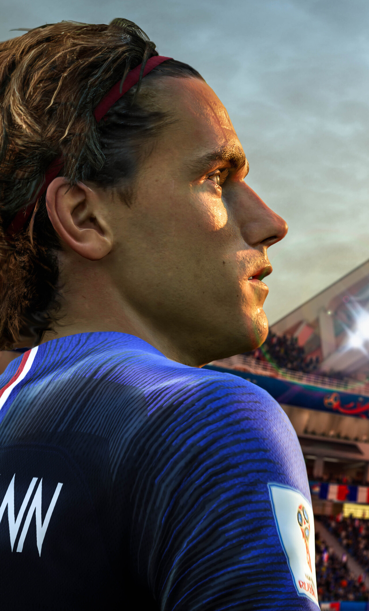 FIFA: Antoine Griezmann, Plays as a Striker for Atletico Madrid. 1280x2120 HD Wallpaper.