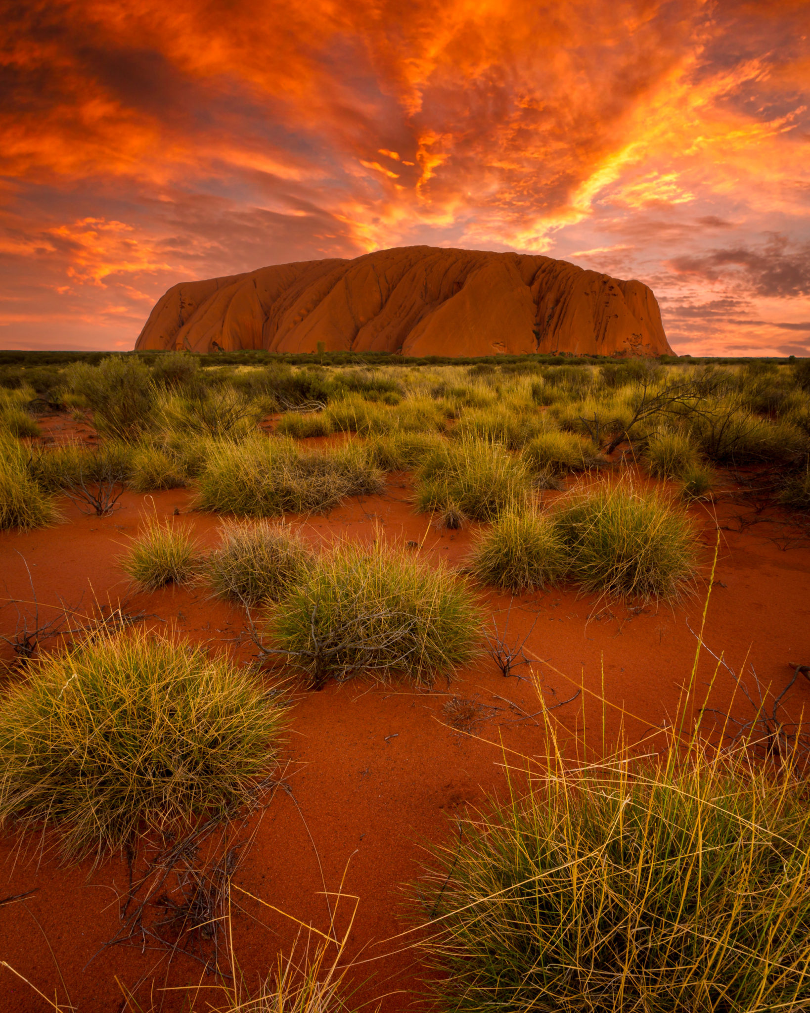 Uluru sunset, Stunning colors, Natural beauty, Serene atmosphere, 1640x2050 HD Phone