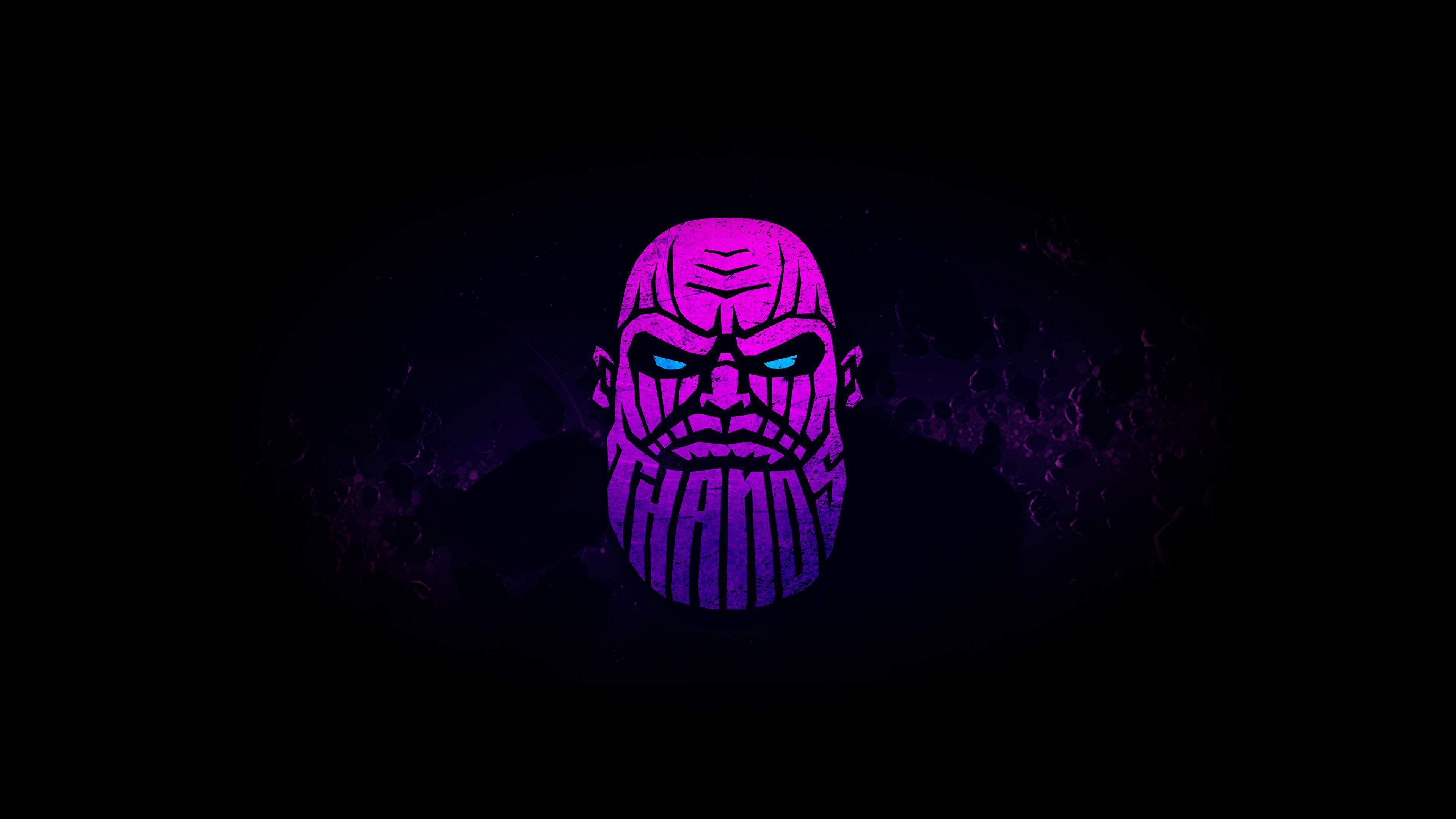Thanos, Marvel Minimalist Wallpaper, 3840x2160 4K Desktop