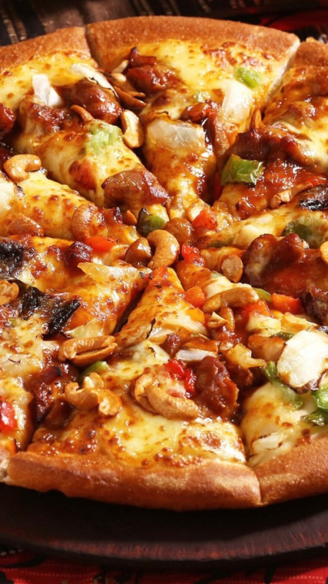 Pizza: Open-faced baked pie, Fast food, Cuisine. 1080x1920 Full HD Wallpaper.
