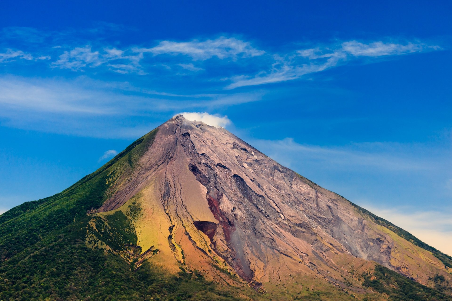 Nicaragua: Concepcion, An active stratovolcano that forms the northwest part of the Isla de Ometepe. 1920x1280 HD Wallpaper.