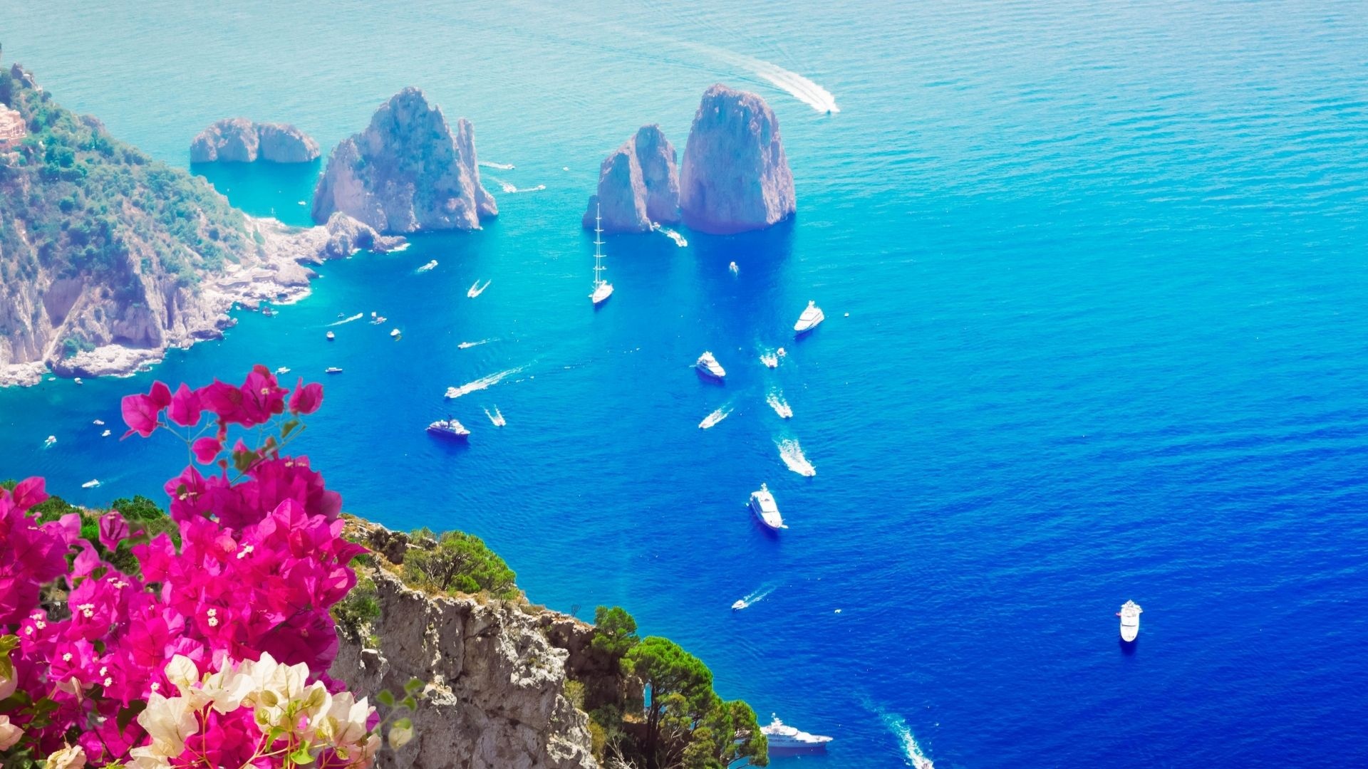 Capri Island, Yacht getaway, Luxury travel, Valentine's Day, 1920x1080 Full HD Desktop