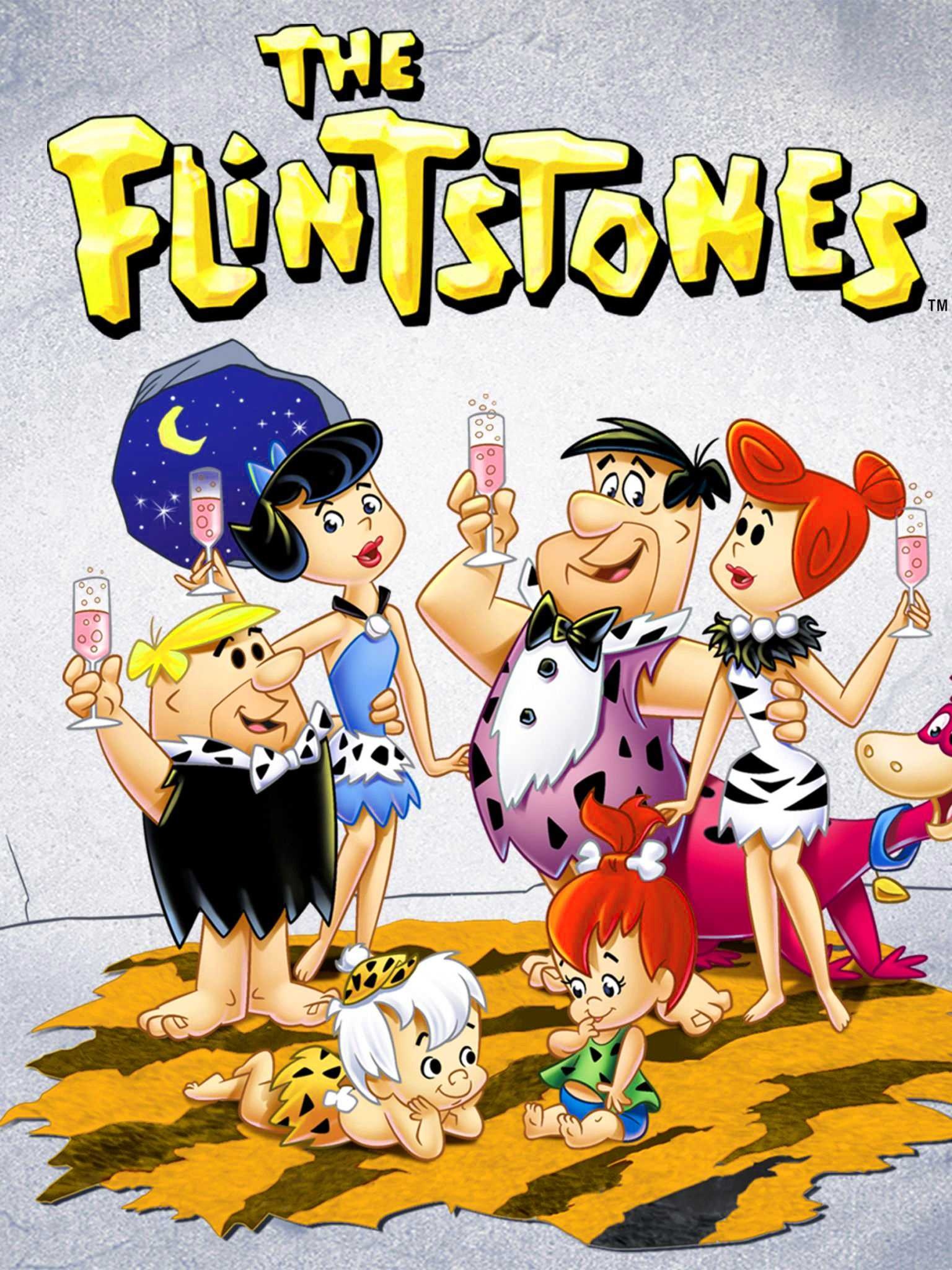The Flintstones, High-definition wallpaper, Stone Age, Classic cartoon, 1540x2050 HD Phone