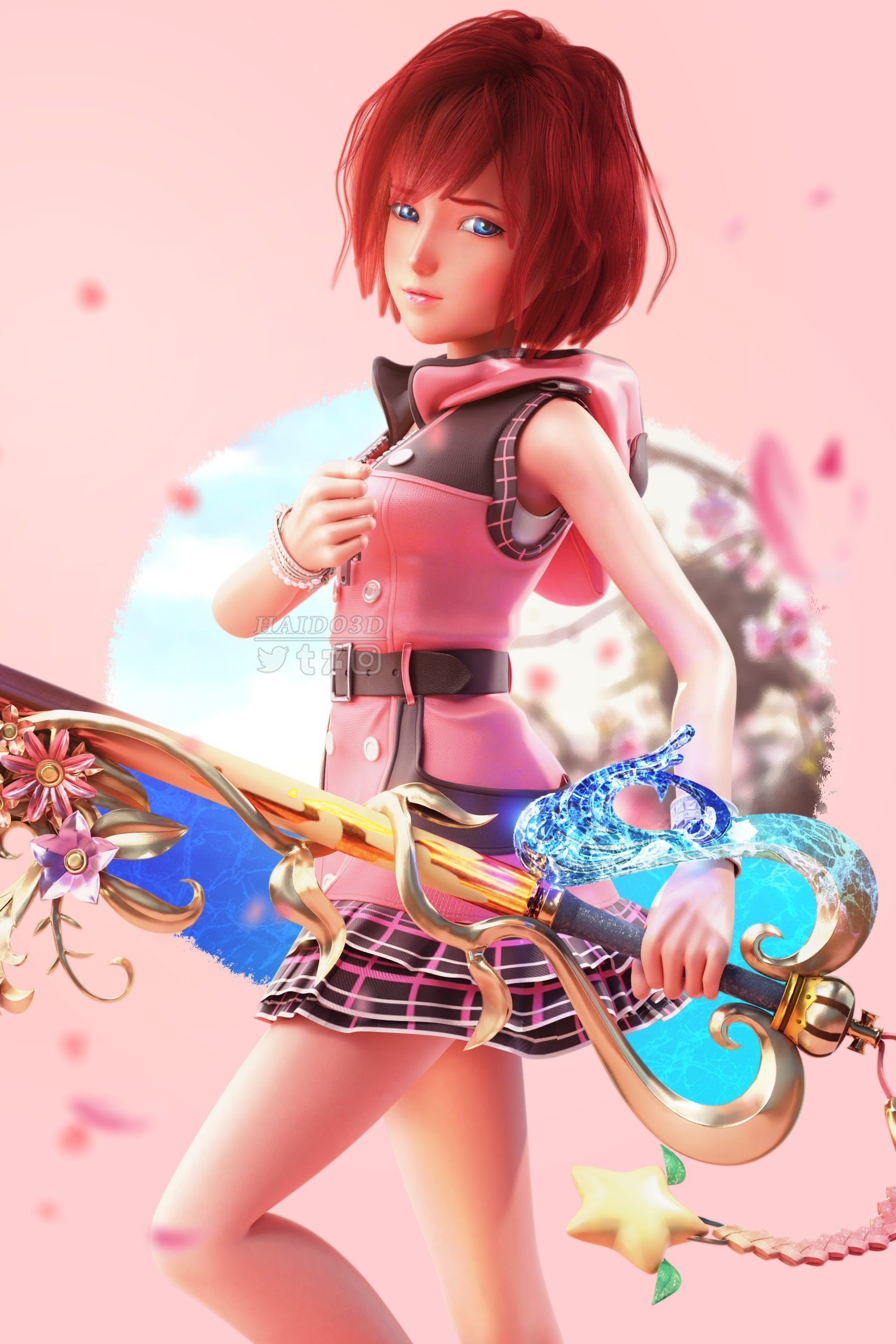 Kairi kingdom hearts anime, Captivating character designs, Exciting gameplay, Brimming with creativity, 1800x2700 HD Phone