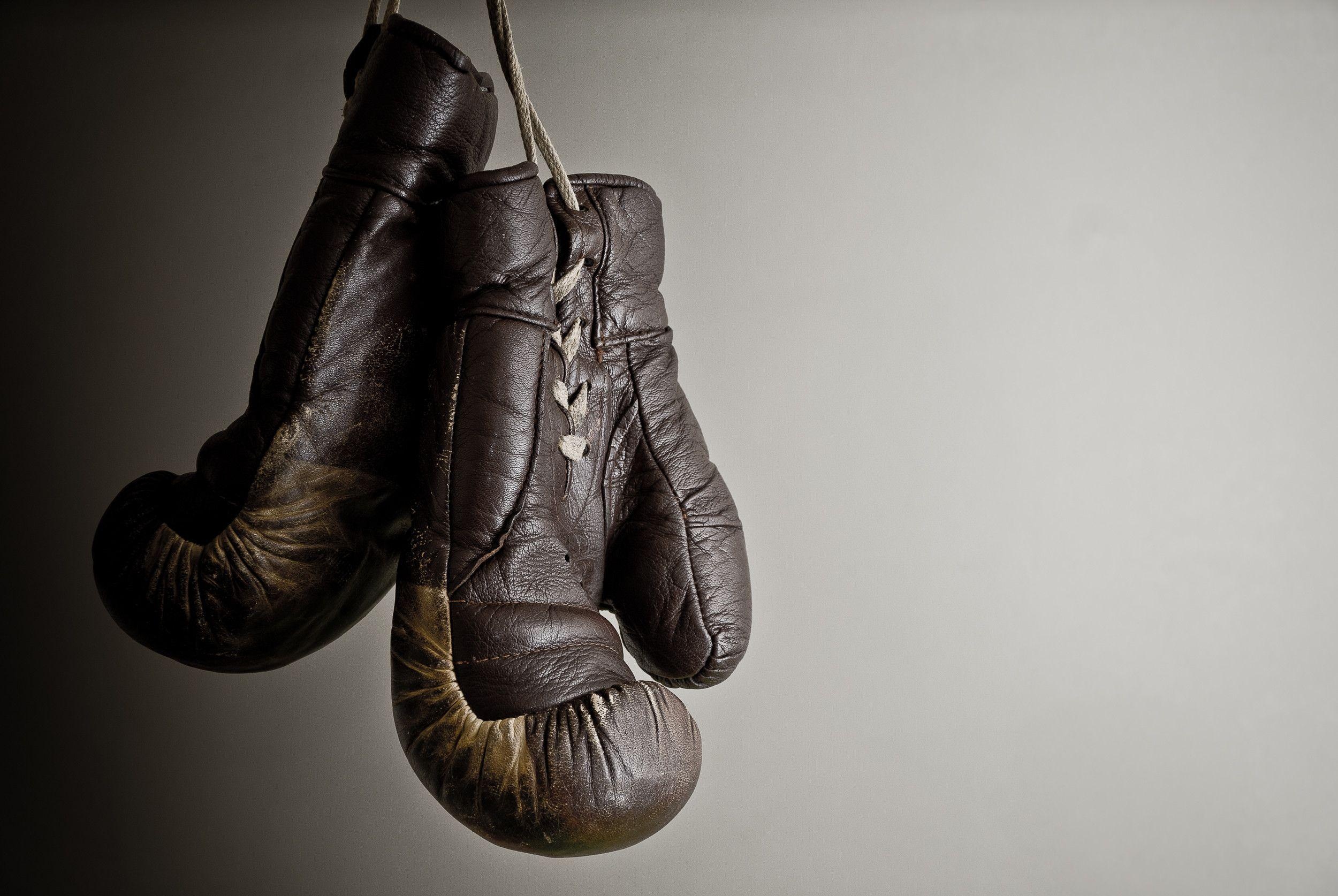 Hanging boxing gloves, Sports wallpapers, Boxing gym ambiance, Gloves on display, 2500x1680 HD Desktop