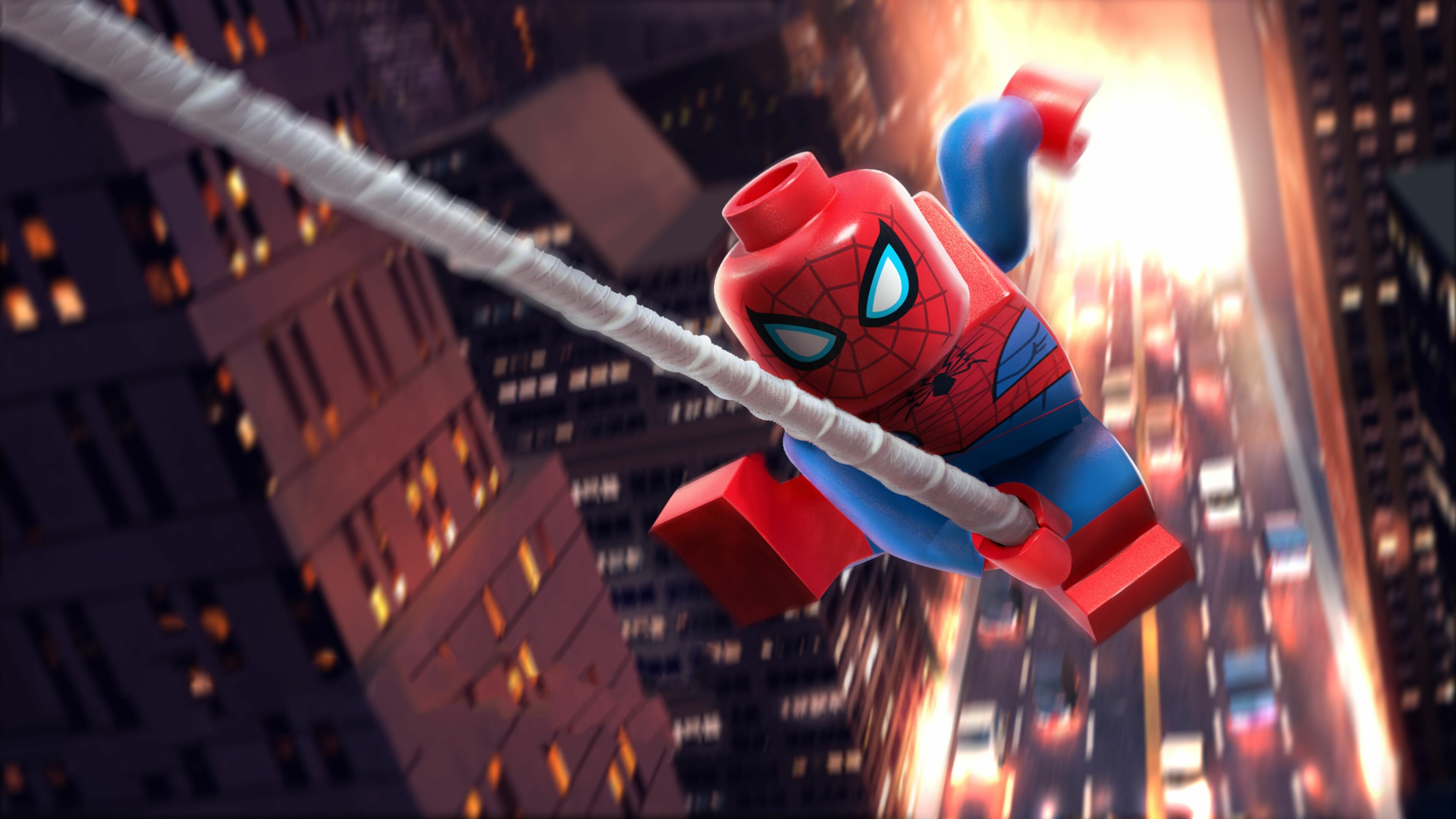 Lego: Spider-Man, Bricks are compatible with different building systems. 3840x2160 4K Wallpaper.