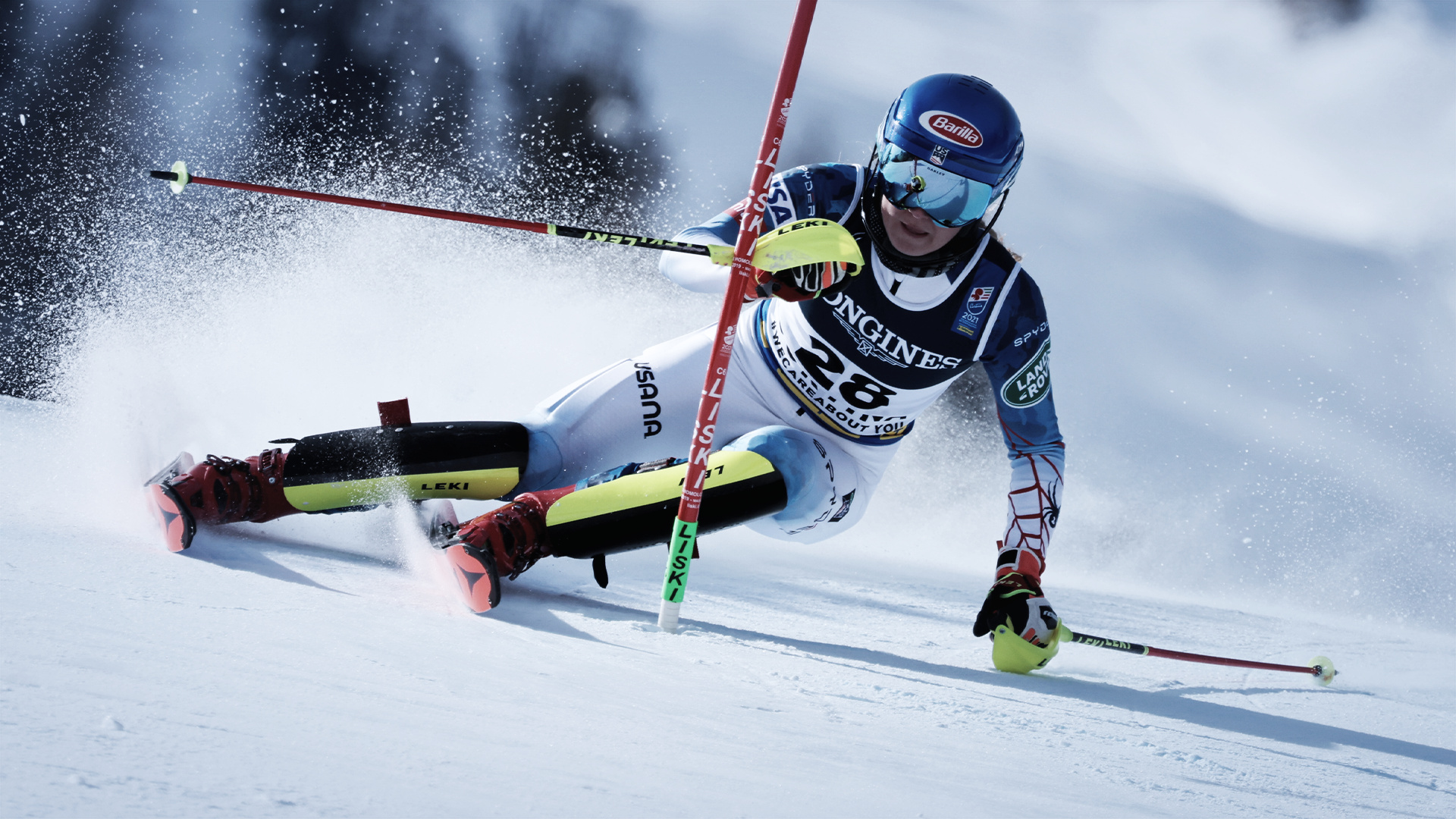 Alpine Skiing: Discipline involving downhill between poles or gates, Extreme winter sports. 1920x1080 Full HD Wallpaper.