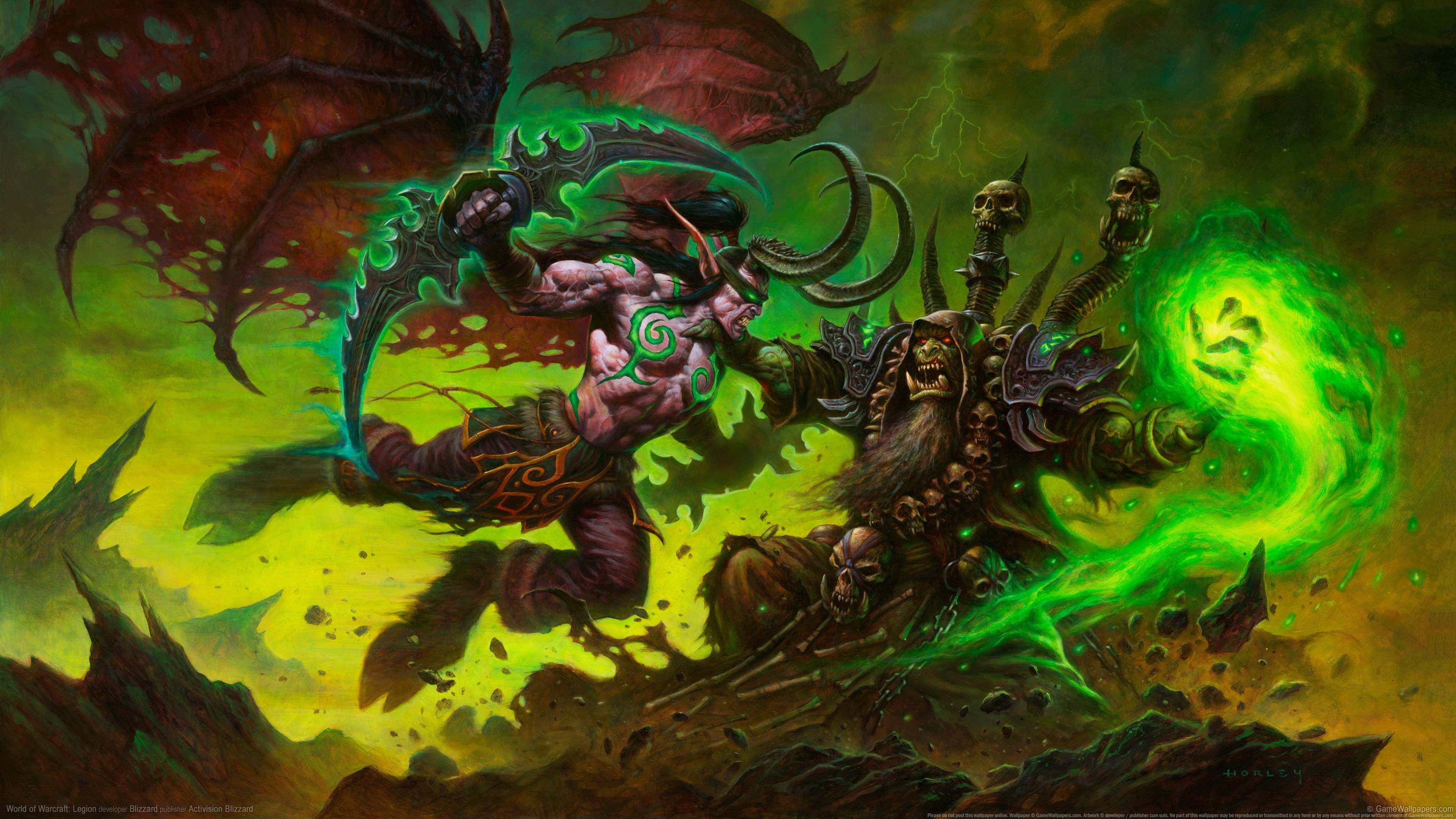 Illidan Stormrage, Night elf betrayal, WoW antagonist, Demon hunter, Warcraft lore, 3840x2160 4K Desktop