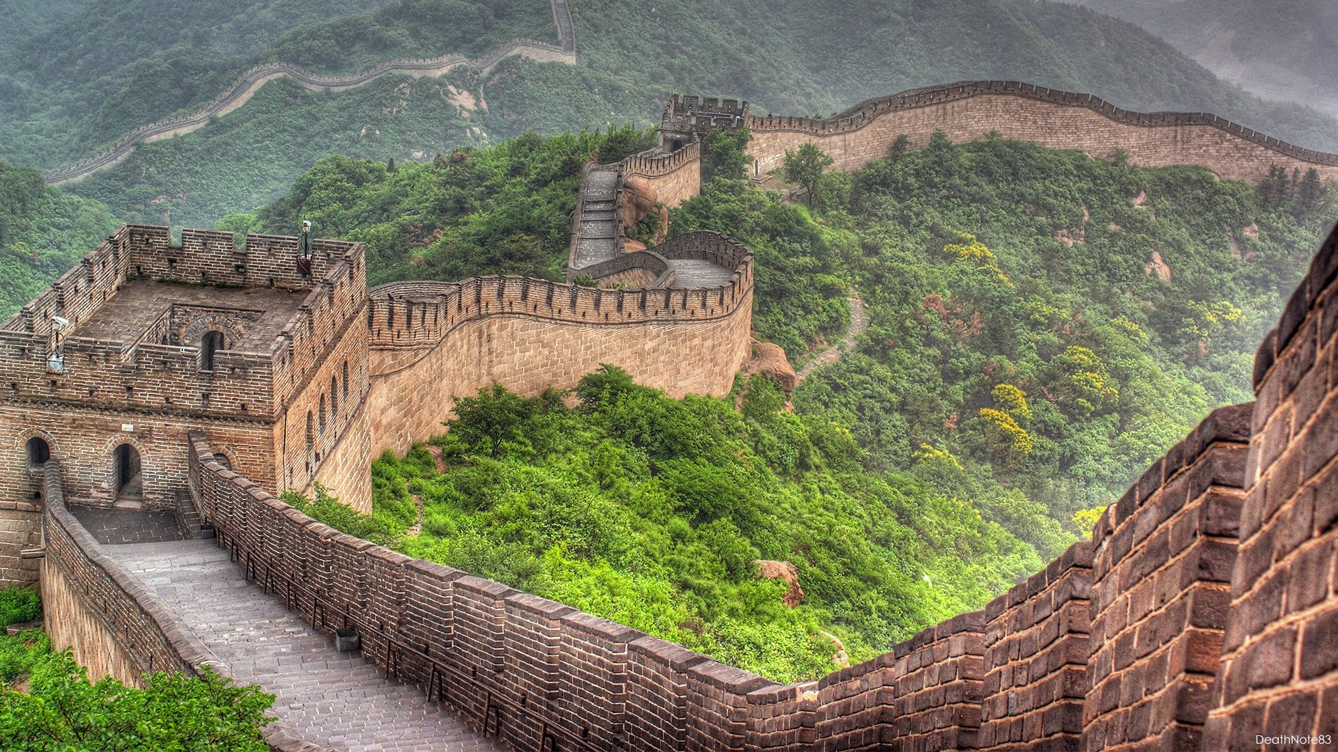 Great Wall of China: The longest man-made structure in the world, Wanli Changcheng. 1920x1080 Full HD Wallpaper.